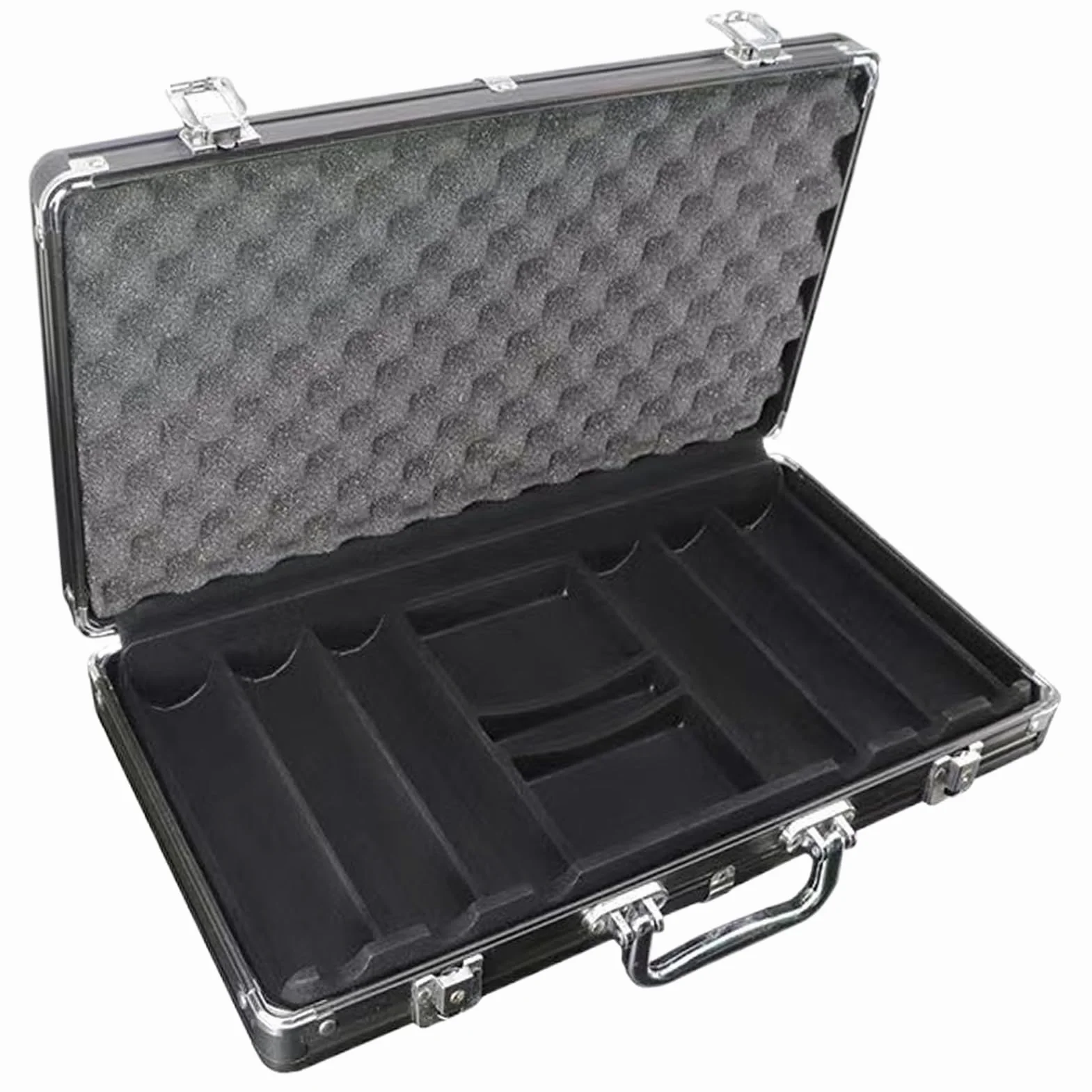 Estuche De Fichas De Póker De Aluminio - Capacidad para 300 Fichas En Aleación De Aluminio Negro Mate - Protectora para De Póker,para Aficionados Principiantes