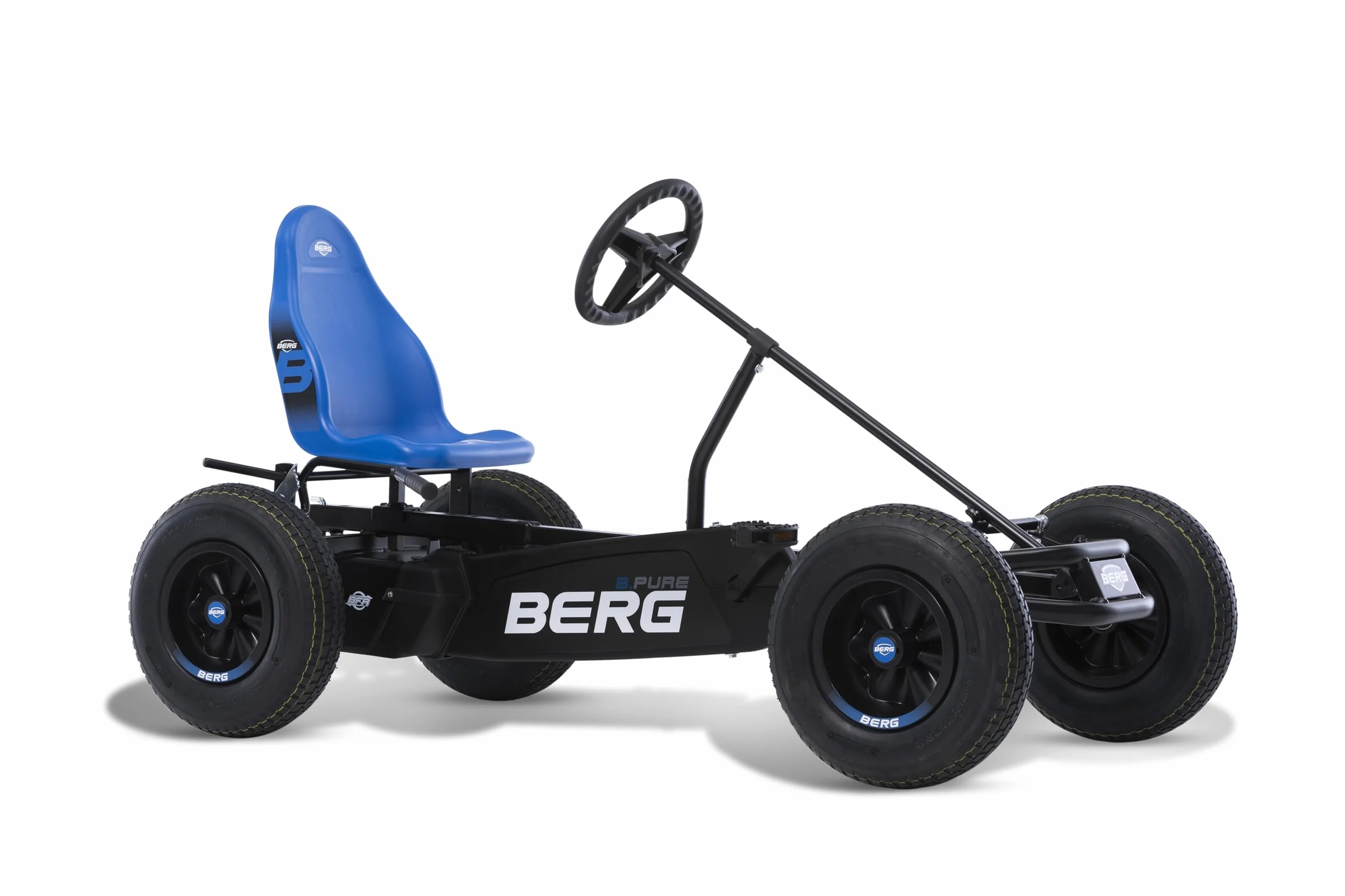 BERG Kart a Pedales XL B.Pure Blue BFR | Azul, a partir de 5 años, freno BFR (adelante, atrás, frenado), cuadro de acero resistente, asiento regulable