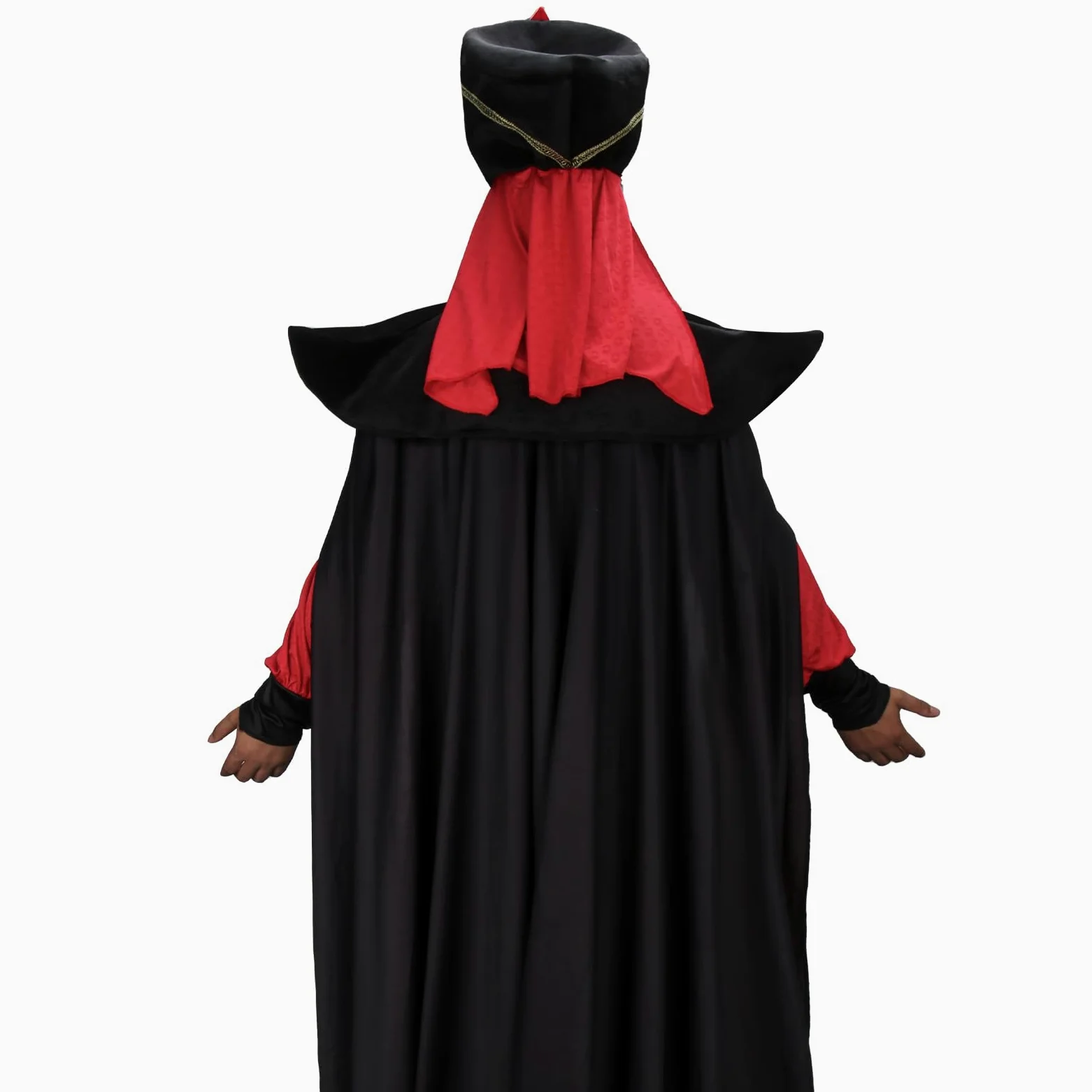 Adulto Cosplay Disfraz de Villano Árabe Túnica Capa Turbante Accesorios para Hombres Halloween Carnaval Fiesta Traje