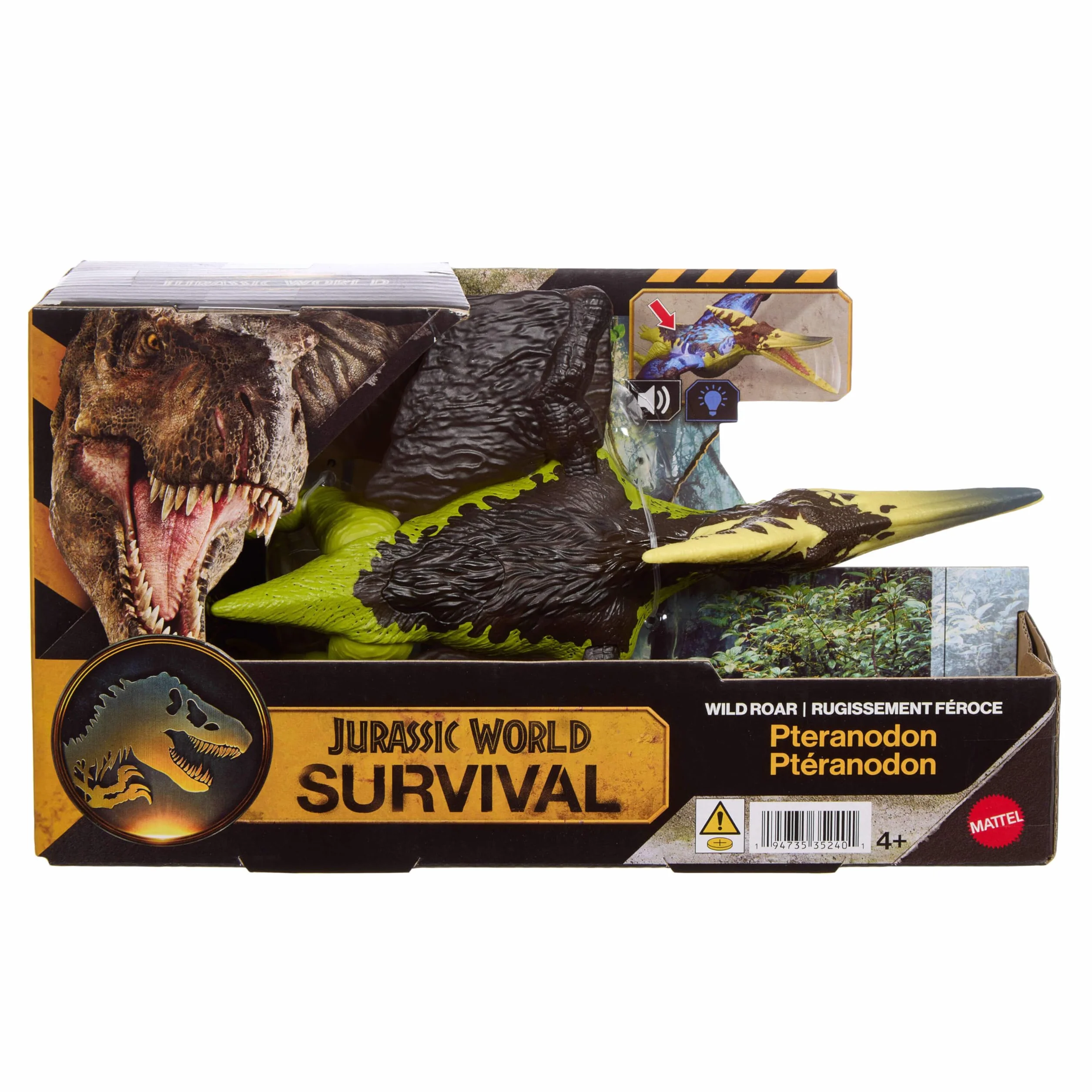 Mattel Jurassic World Rugido Salvaje Figuras de Dinosaurio con Ataque de Mordisco y Sonido, Juguete Articulado, JKL78