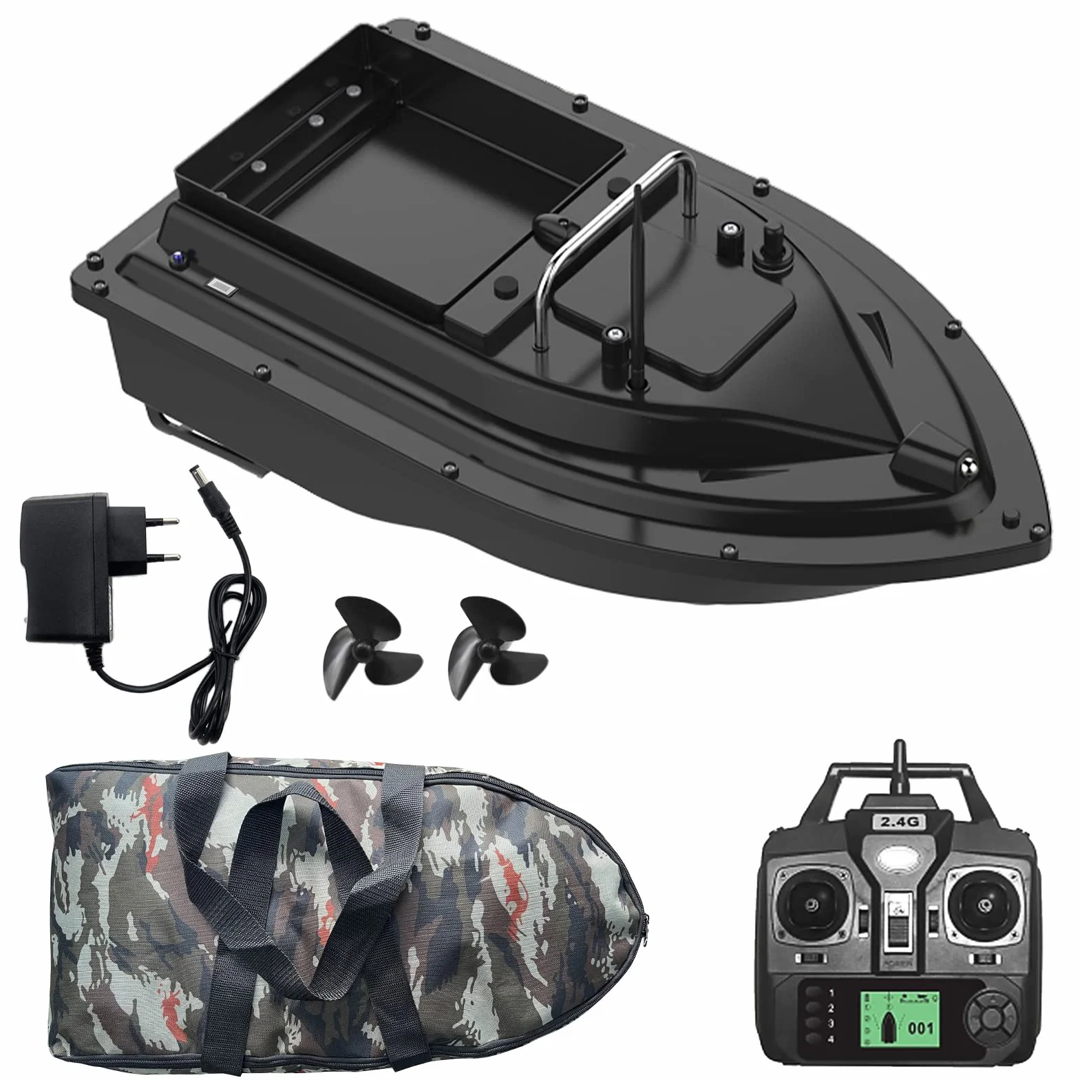 Kavolet Bote de Cebo de Pesca de 500 m, Barco alimentador teledirigido, Bote de Cebo GPS, Carga de 2 kg, Barco de Cebo con Gran depósito de Cebo, Barco de Cebo automático, batería Recargable de 10000
