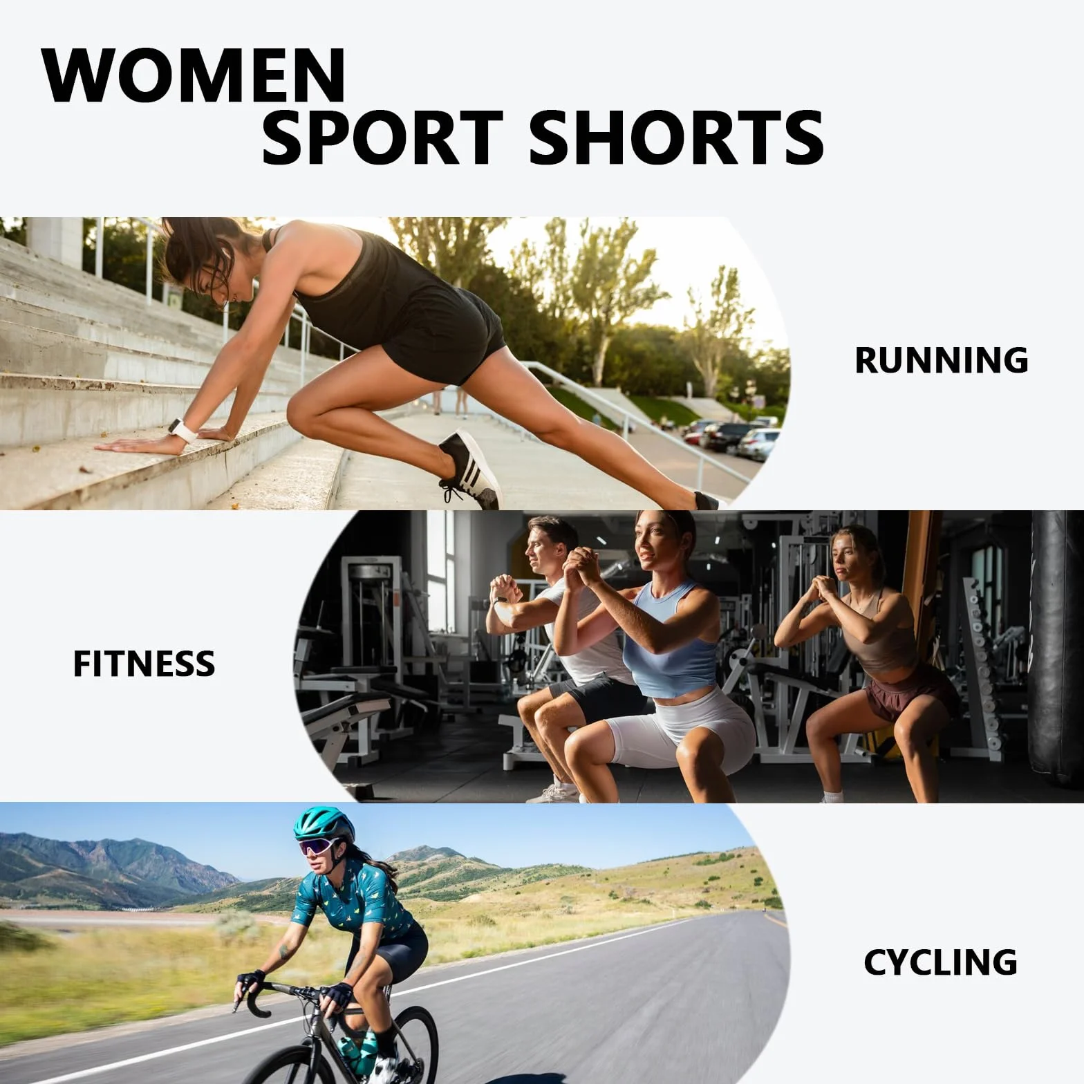 Pantalones Cortos Deporte Mujer Cintura Alta Leggings Yoga Mallas Cortas