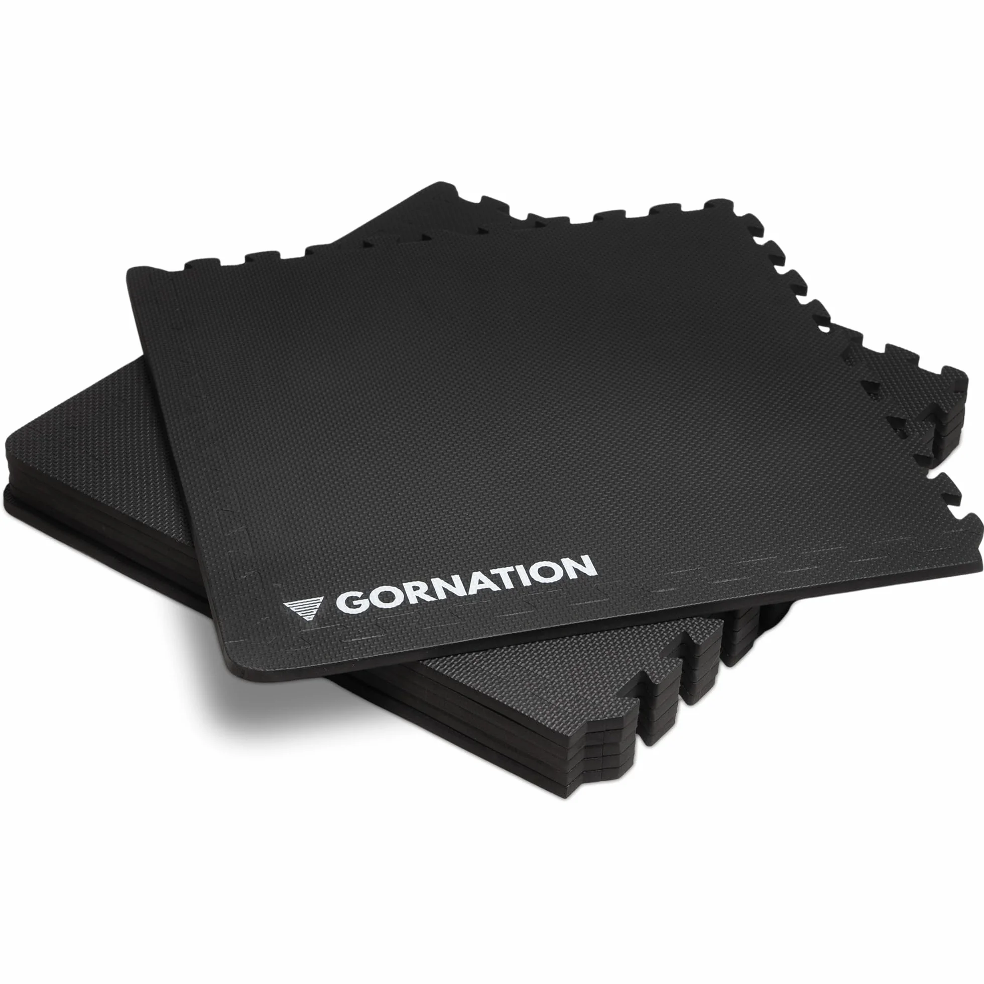 GORNATION Esterilla protectora de suelo antideslizante para fitness, alfombrilla de goma diseño rompecabezas para gimnasio en casa