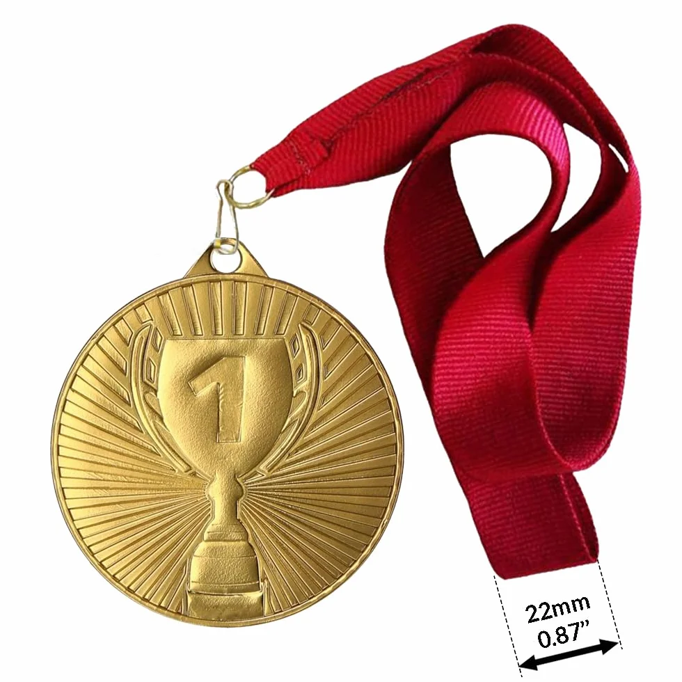 Larius Juego de 3 Medallas de Metal para Deportes y Competiciones 1 2 3 Cuadrados