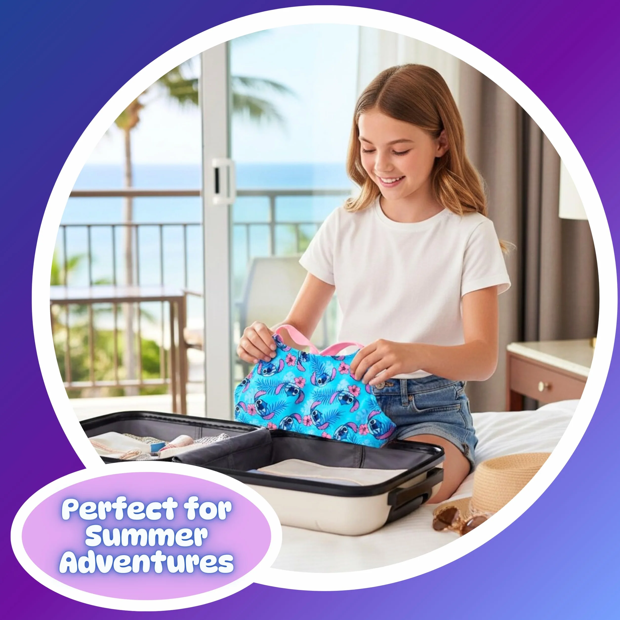 Disney Stitch Bikini Niña Bañador Dos Piezas Tallas 6-12 Años