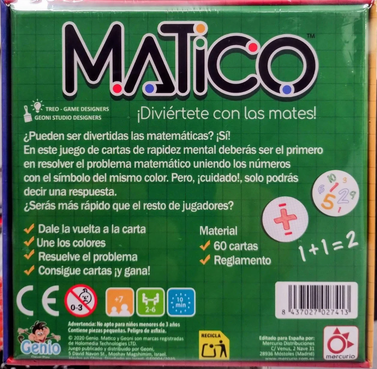 Juego de Cartas Matico