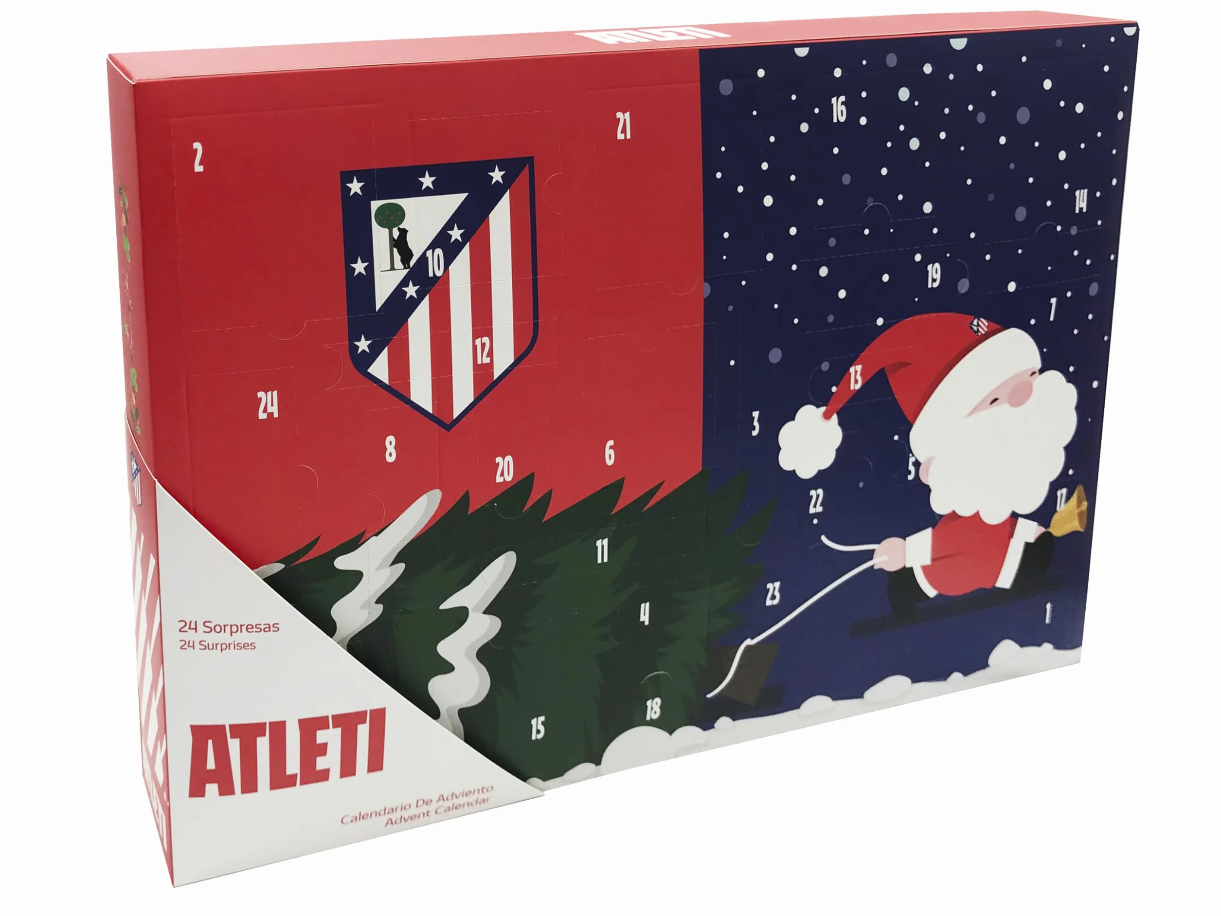 CyP Brands-Atlético de Madrid, Calendario de Adviento, 24 Sorpresas, Regalo Infantil, Licencia Oficial Marvel, Actividades y Juguetes