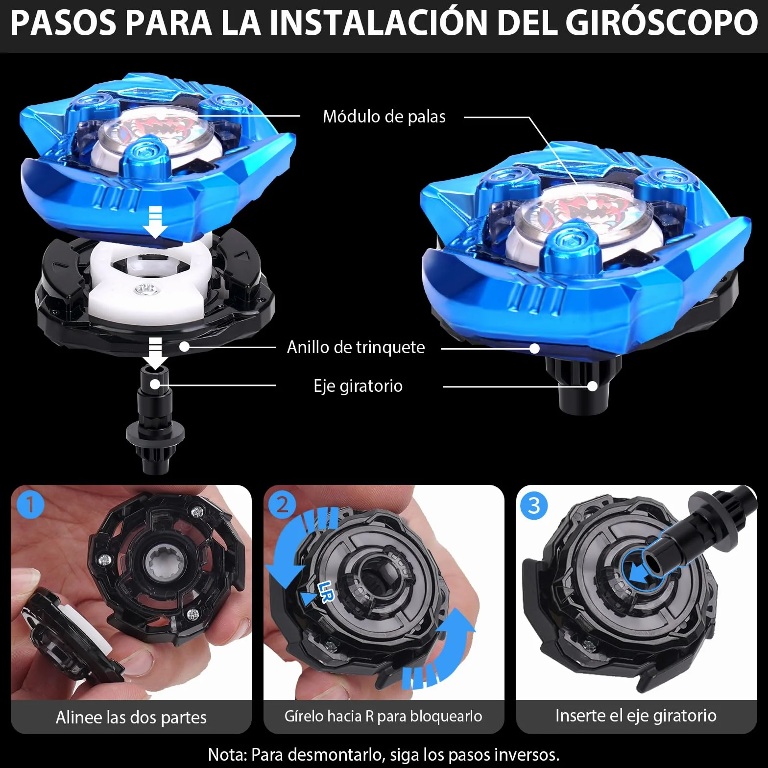 DEZAWRTY Set de Arena Gyro X Stadium con X Acceleration Rail – 4 peonzas de Combate, 2 lanzadores y Estadio, Arena de Batalla para niños a Partir de 6 años, Juguete de Combate para niños, Color Gris