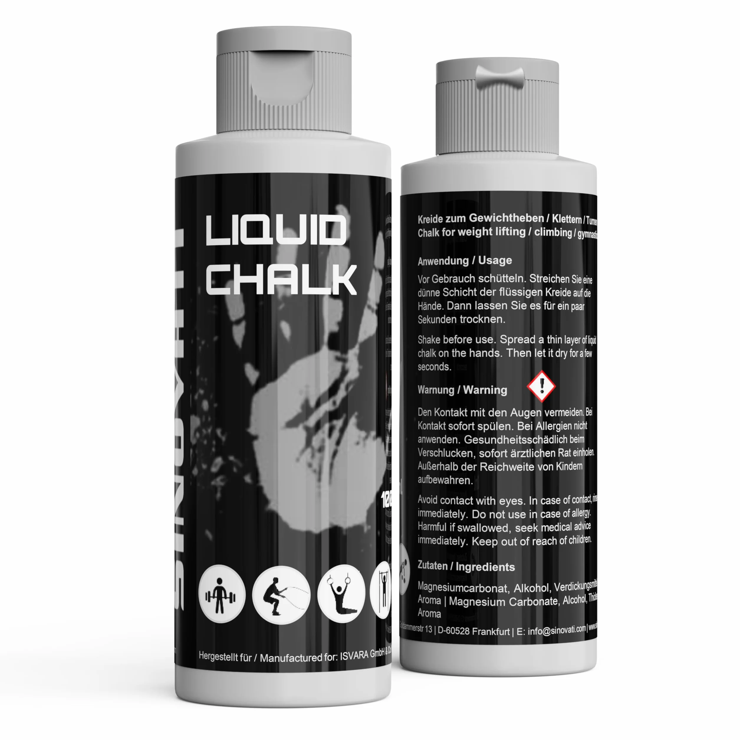 SINOVATI Liquid Chalk Gym Tiza líquida para escalada, boulder, pole dance, secado rápido