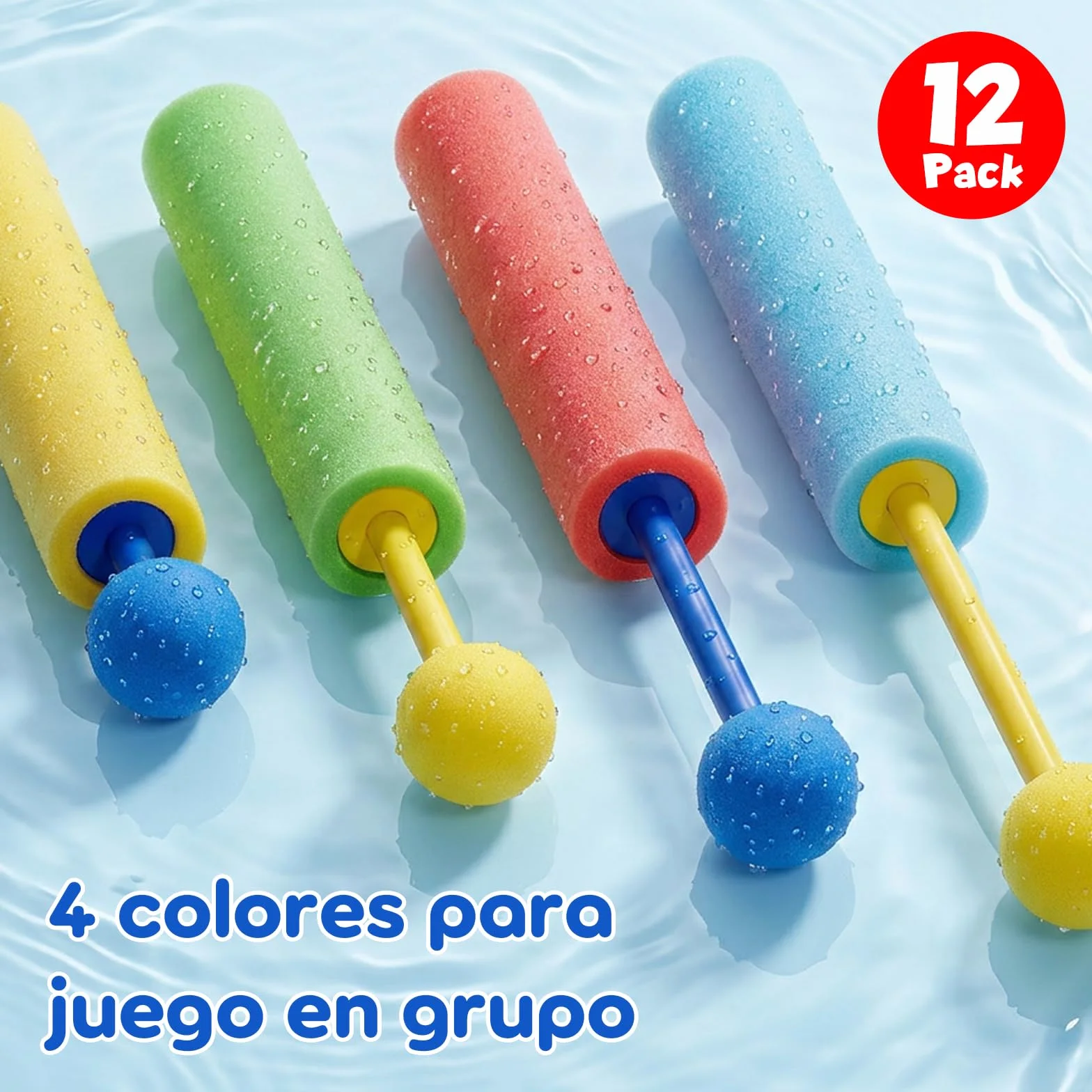 Lehoo Castle Pistola de Agua Pack 12 Espuma para Niños Juguete Agua Piscina Playa Jardín Verano