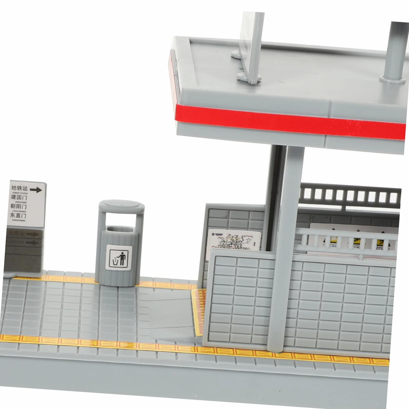 UPKOCH Modelo Plataforma Estación Metro DIY para Niños, Plástico Duradero, Tamaño Compacto, Juguete Educativo, Escenario de Simulación Ferroviaria, Manualidades y Hobby, Uso Familiar,