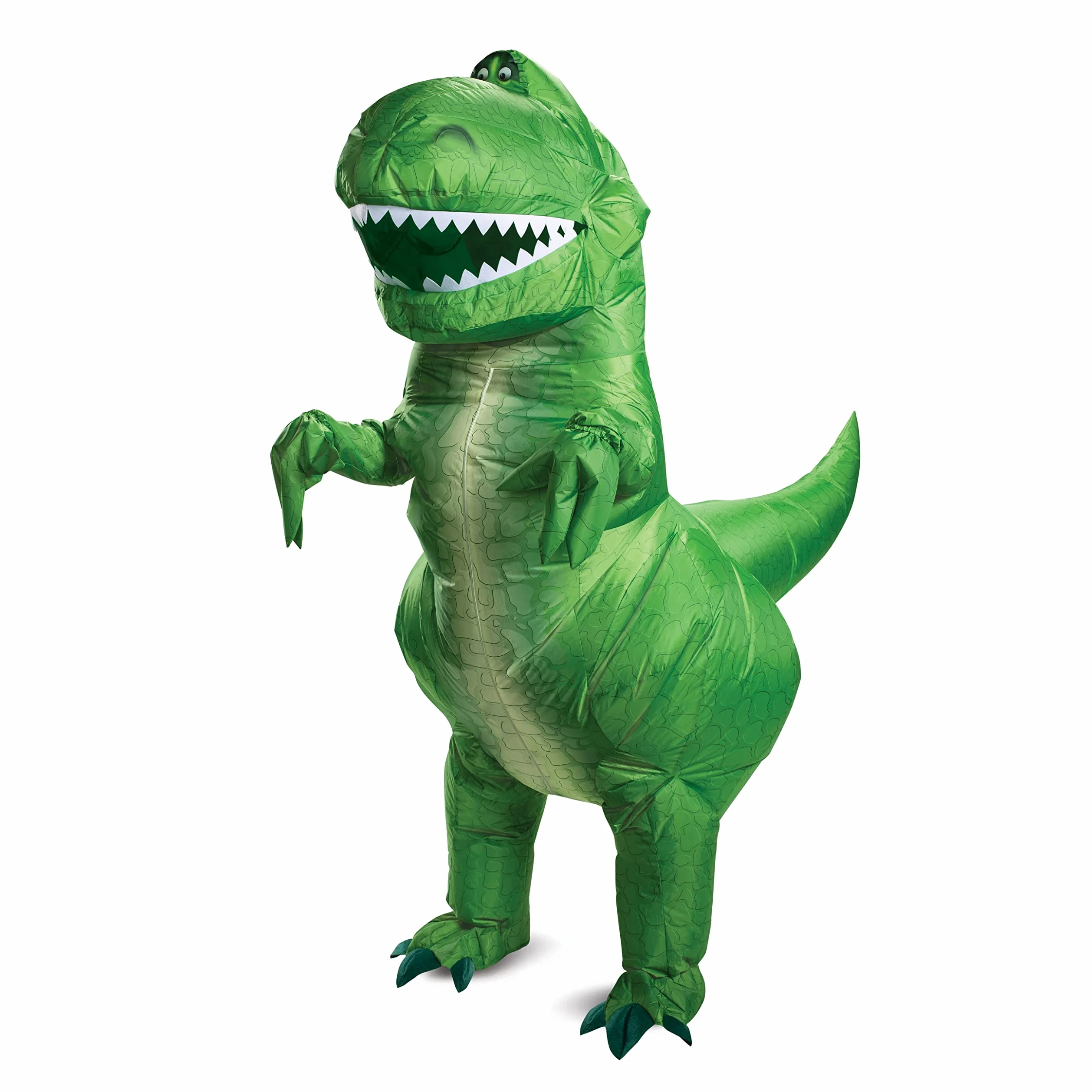 Disguise Disney Toy Story 4 Rex - Disfraz inflable para adulto, forro polar verde con licencia oficial de star wars silent one crew., talla de un talla adulto