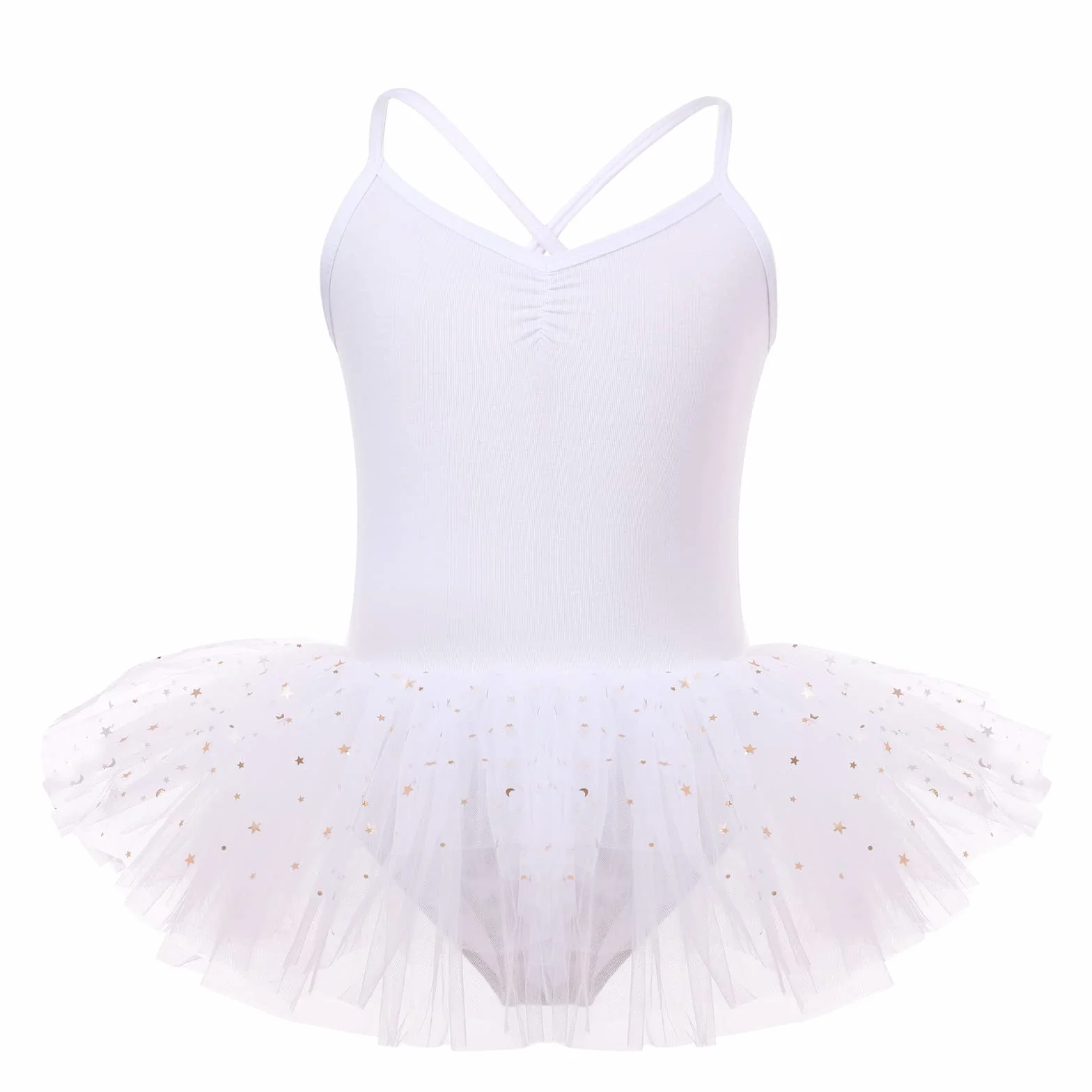 Bezioner Maillot de Danza Tutú Vestido de Ballet sin Mangas Algodón Body Clásico para Niñas