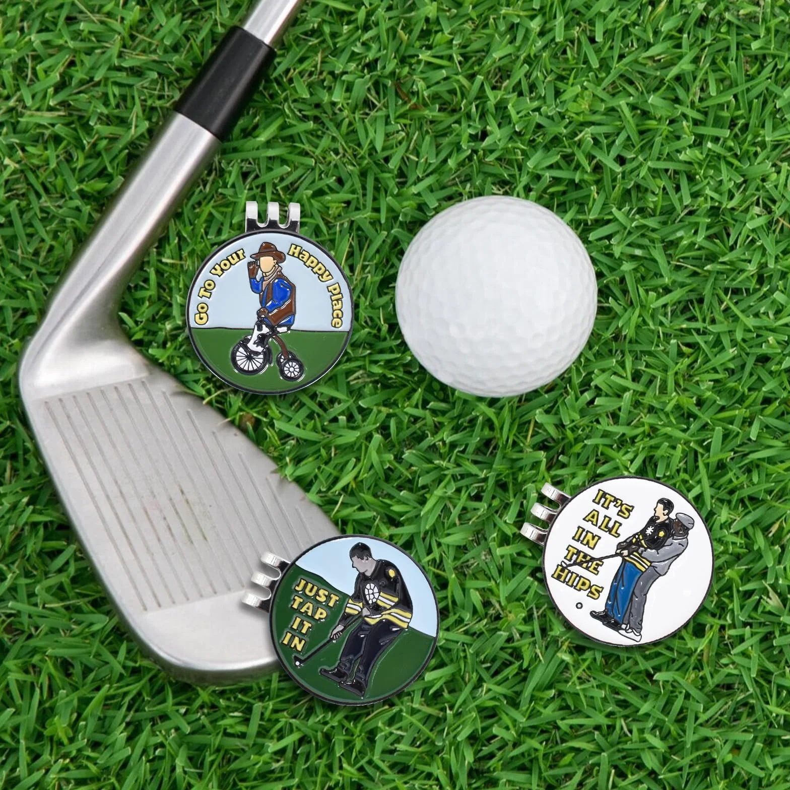 Marcador de Pelotas de Golf con Clip de Sombrero Magnético, Clip para Sombrero de Golf con Marcador de Bola Magnético, Marcador de Golf Metal Clip Magnético