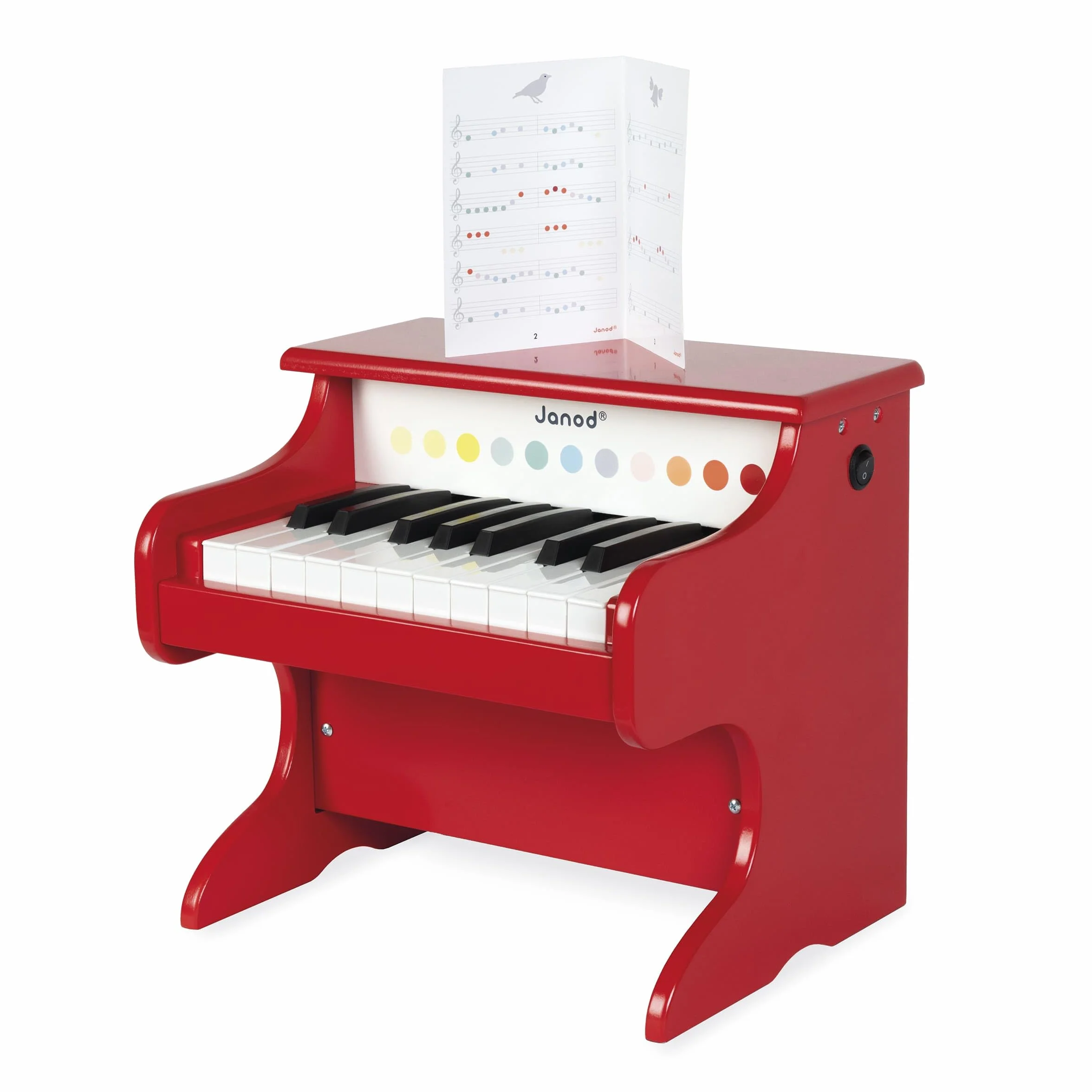Janod - Confetti - Mi Primer Piano en Madera, Instrumento Musical para Niños, Juguete de Imitación y Estimulación del Talento Musical - Desde Los 3 Años, J07618