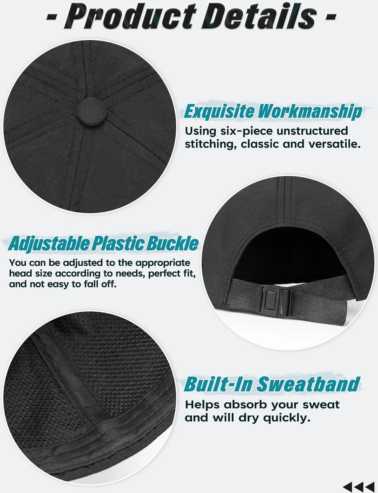Becellen Gorra Docker Verano Gorro Sin Visera Retro Unisex Beanie Ligero Secado Rápido Negro