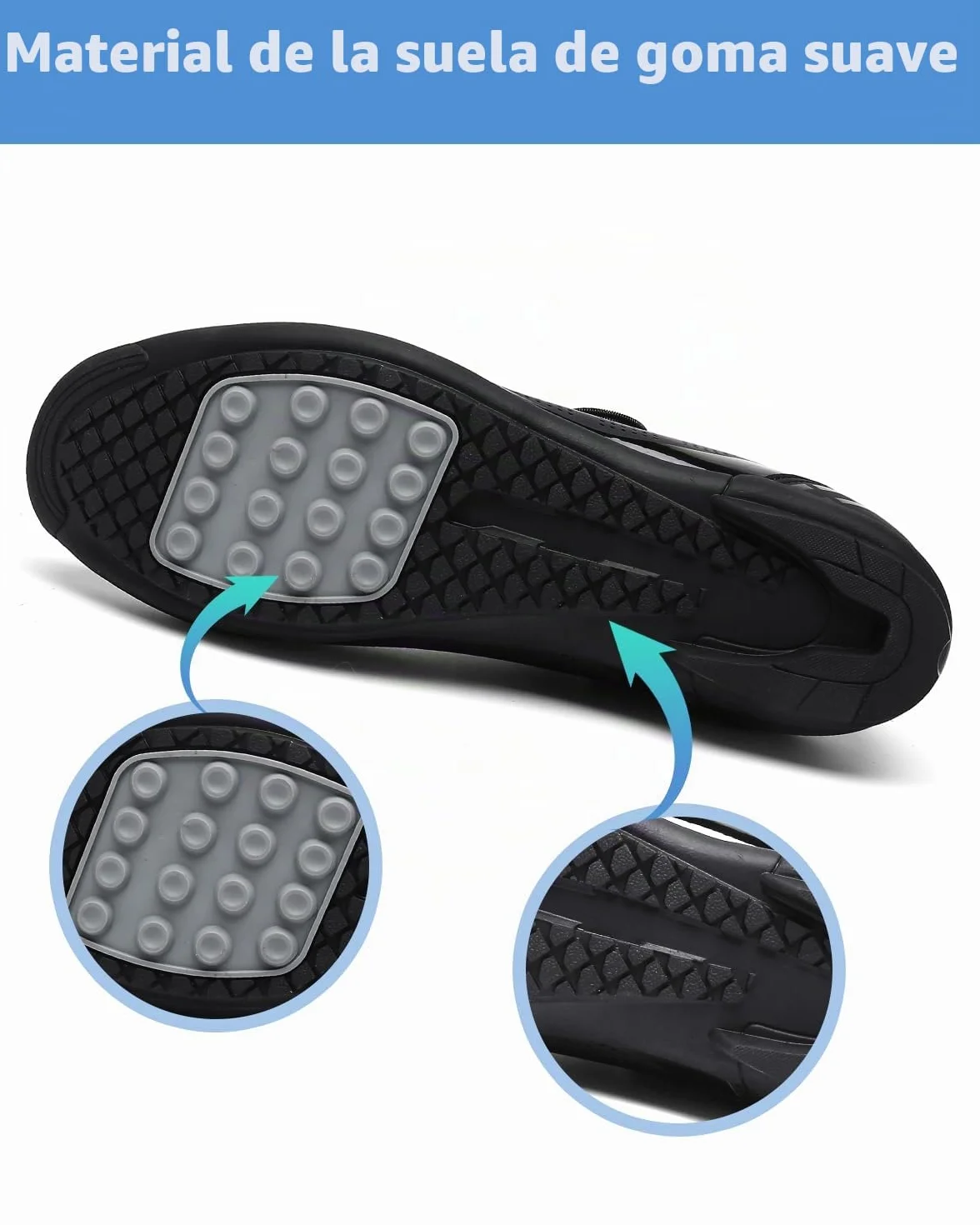 Hixingo Zapatos de Ciclismo Carretera y Montaña Goma Suela sin Bloqueo 36-47 EU