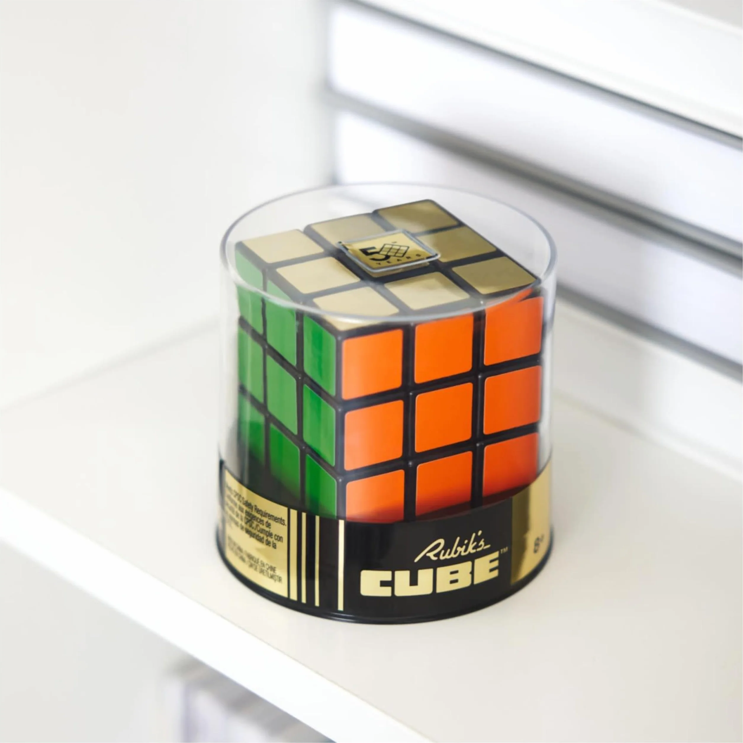 Rubik's - Cubo DE Rubik EDICIÓN Especial Retro 50 Aniversario - Juego de Rompecabezas, Cubo Mágico para Desafiar la Mente - 6068726 - Juguetes Niños 8 Años + - Regalo Niño 8 Años +