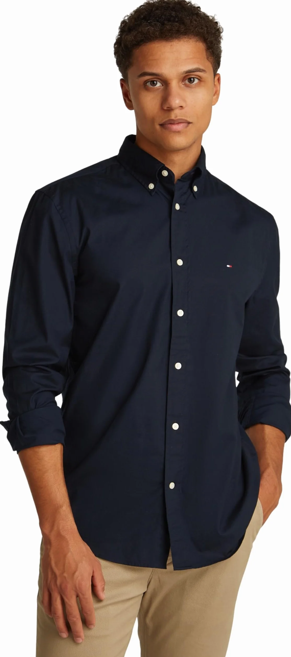 Tommy Hilfiger Camisa Hombre Flex Poplin Regular Fit