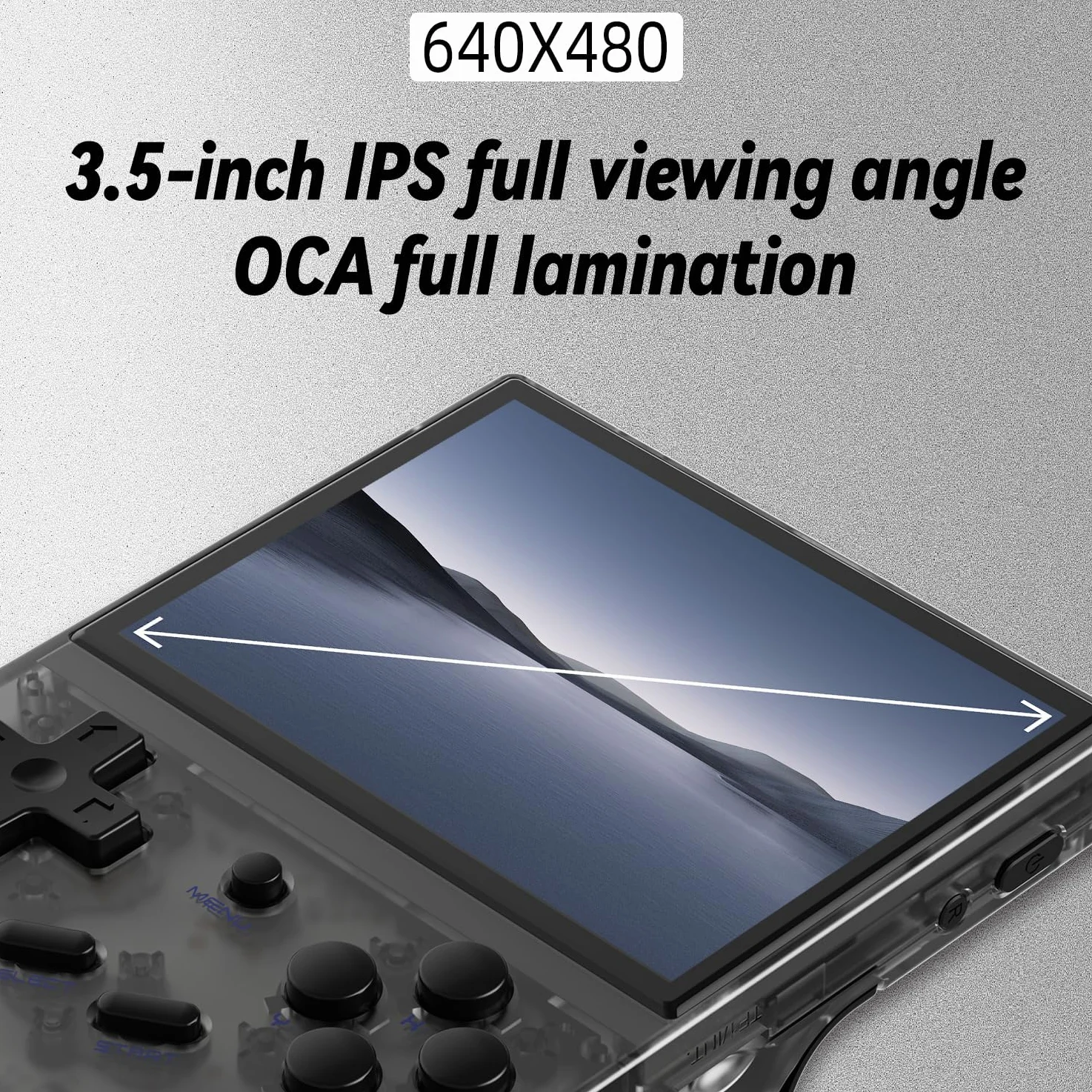 RG35XX - Consola de juegos de mano retro, pantalla IPS de 3.5 pulgadas, sistema Linux incorporado, tarjeta TF de 64 G, más de 5000 juegos (negro)