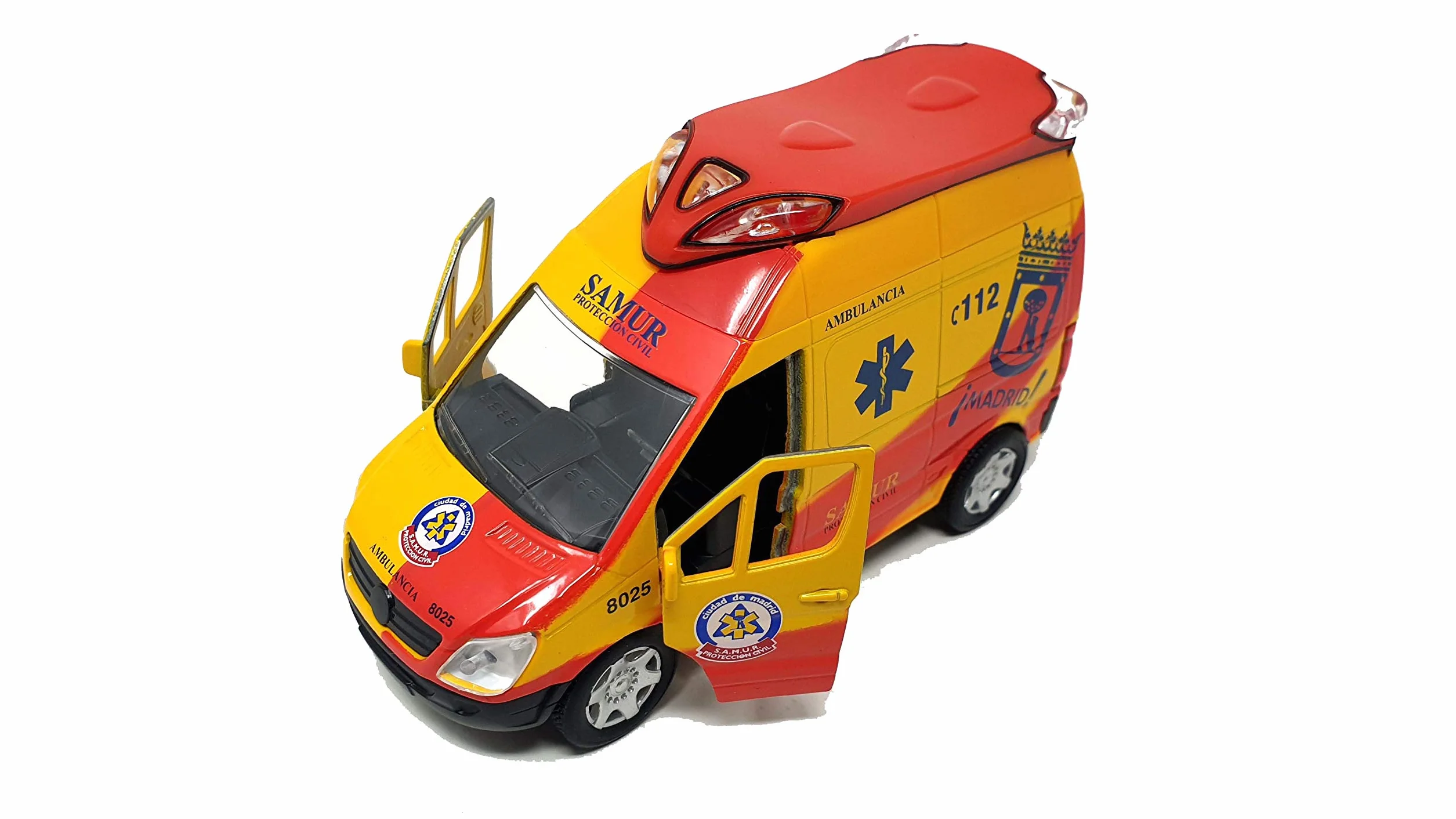 PLAYJOCS GT-8035 Ambulancia SAMUR Coche para niños y Juguetes.