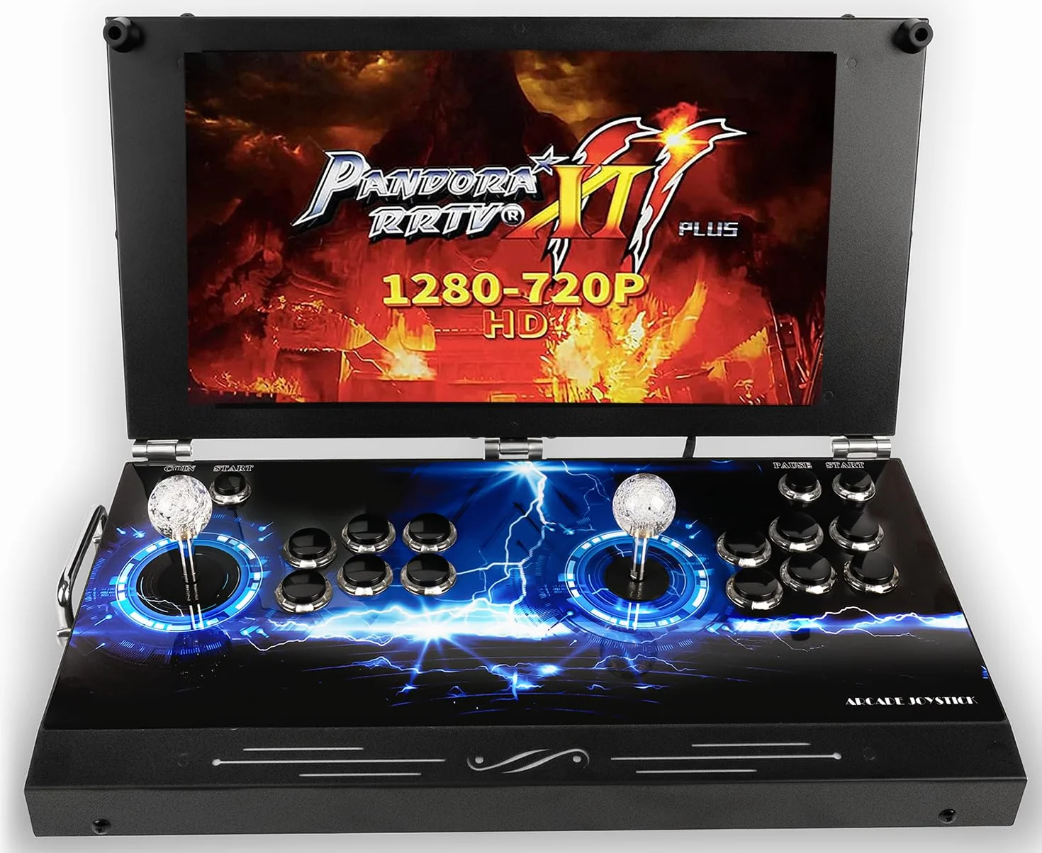 Consola de juegos portátil 30000 en 1, pantalla HD de 17.5 pulgadas, doble jugador, Pandoras Box 80S, máquina de videojuegos retro, búsqueda/oculta/guarda/carga/pausa juegos
