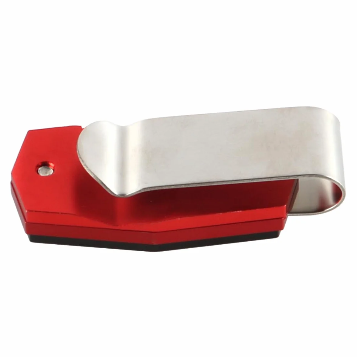 Estuche magnético portátil para tiza de billar rojo