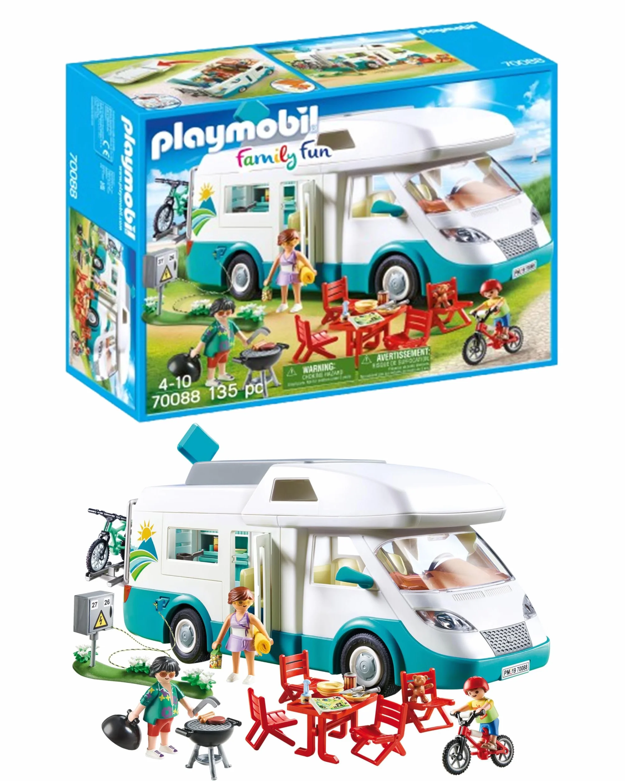 PLAYMOBIL Family Fun 70088 Caravana de Verano, A Partir de 4 años