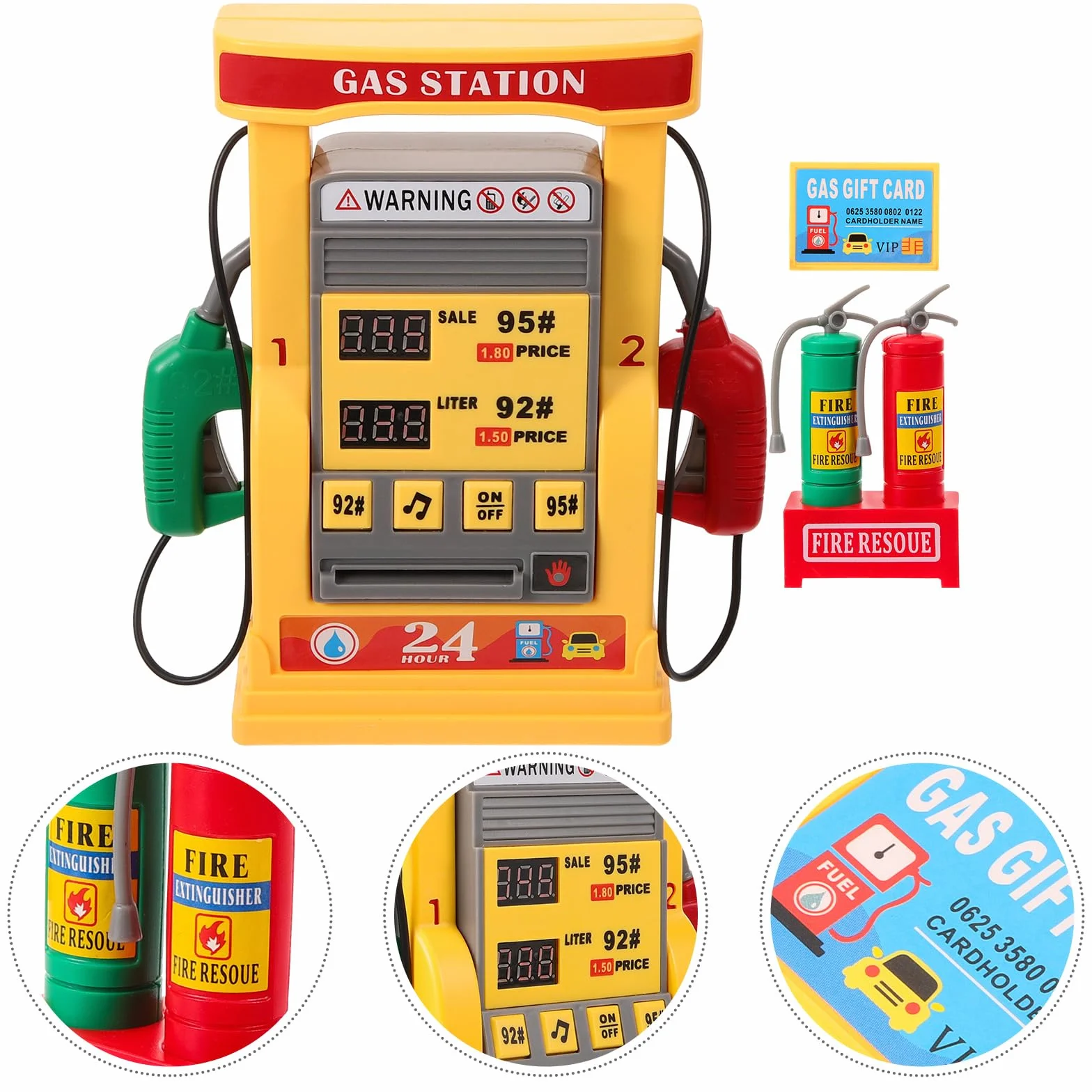 TOYANDONA 1 juego de juguete de la estación de servicio de juguete con bomba de gasolina para niños Juego de estación de servicio juguetes Modelos de modelo de bricolaje