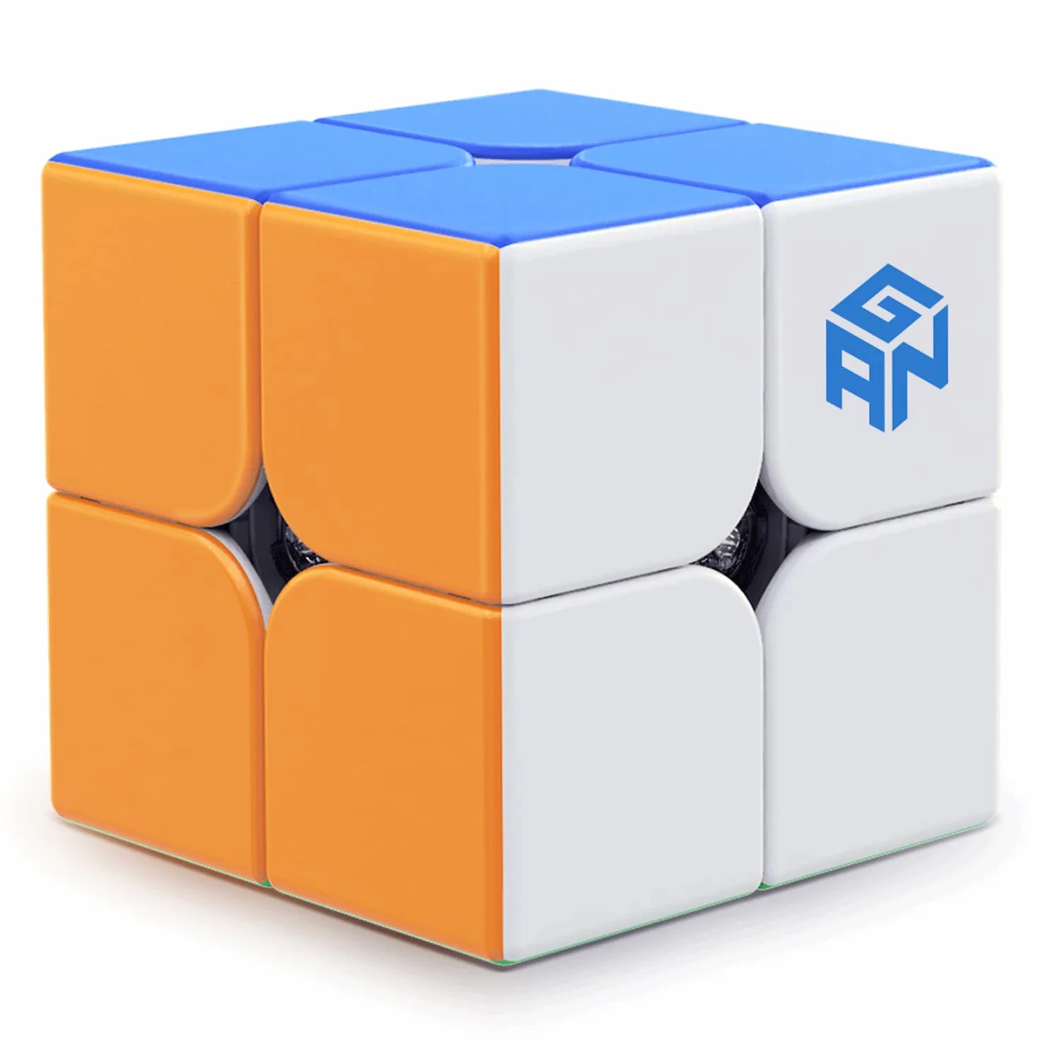 GAN Cubo de Velocidad 2 x 2, Mini Ligereza Speed Cube Original 51mm 47g- GES + & Batalla Ajustable, Puzzles para Adultos y Niños, Cubo Mágico No Magnético (Sin Pegatinas)，251 v2