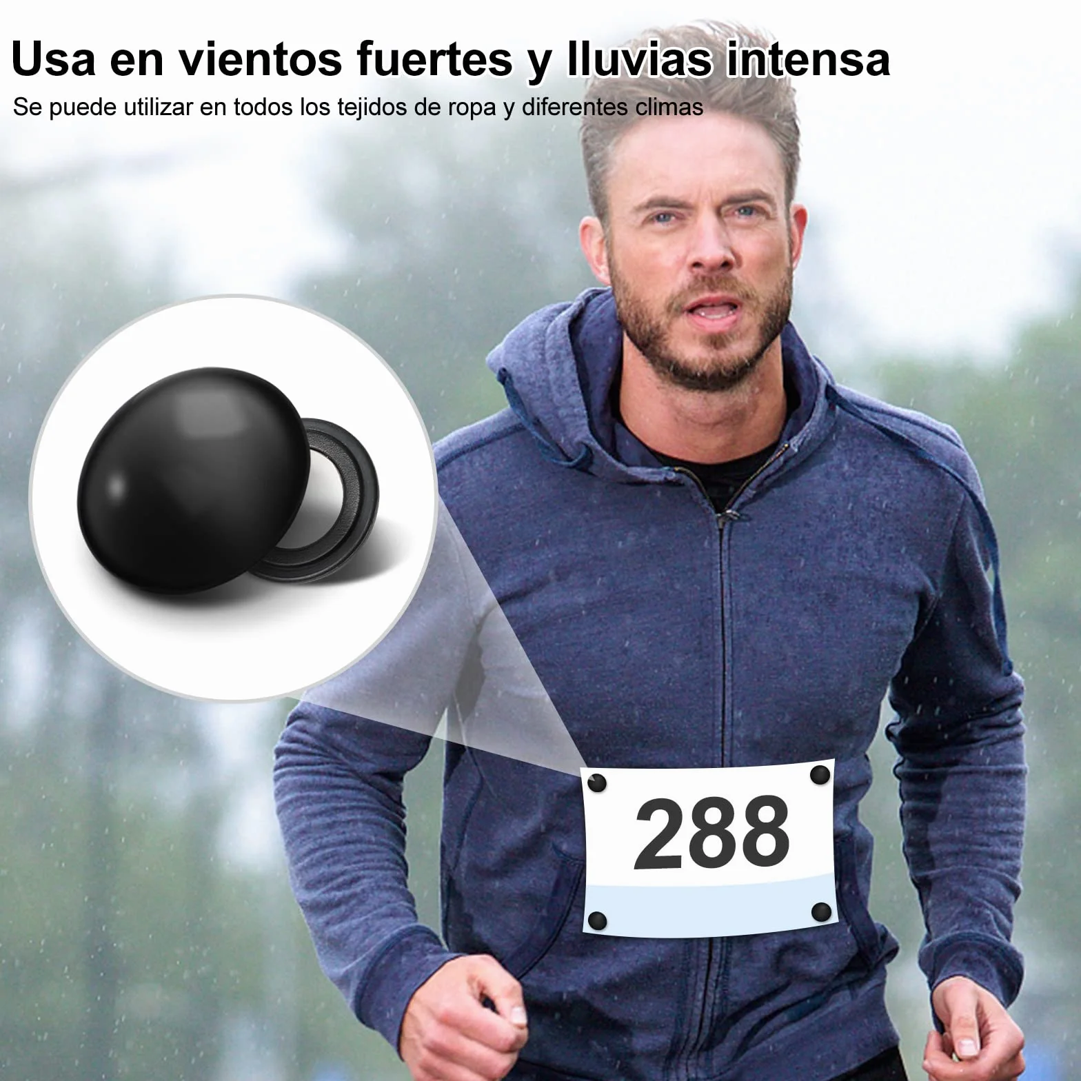 Opret Imanes Dorsales Running, Fijación Magnética Dorsal para Número de Carrera, Accesorios de Maratón