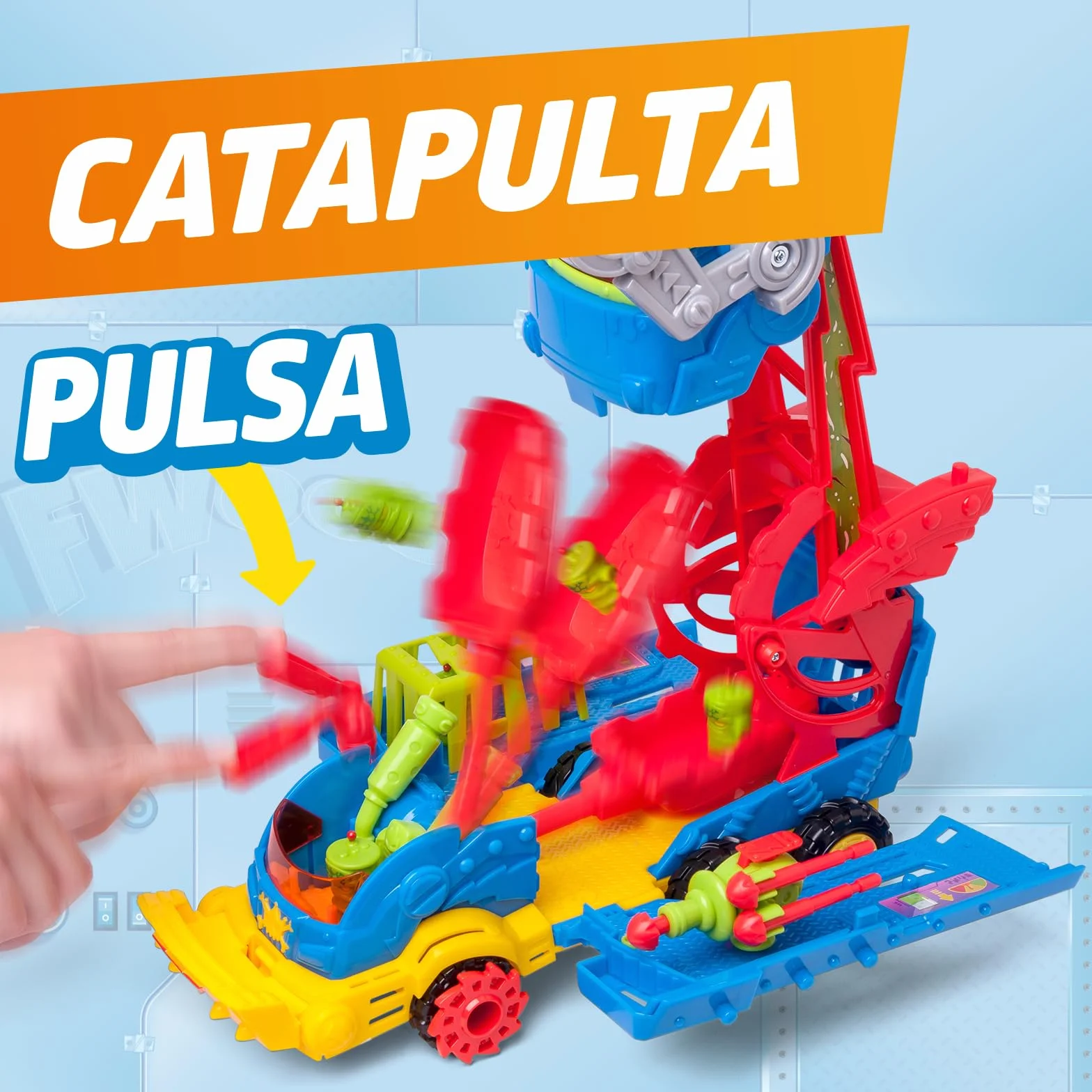 SUPERTHINGS KAZOOM Power Mr. King Truck Camión Serie TV con Vehículo Figura Exclusiva Robotoxics