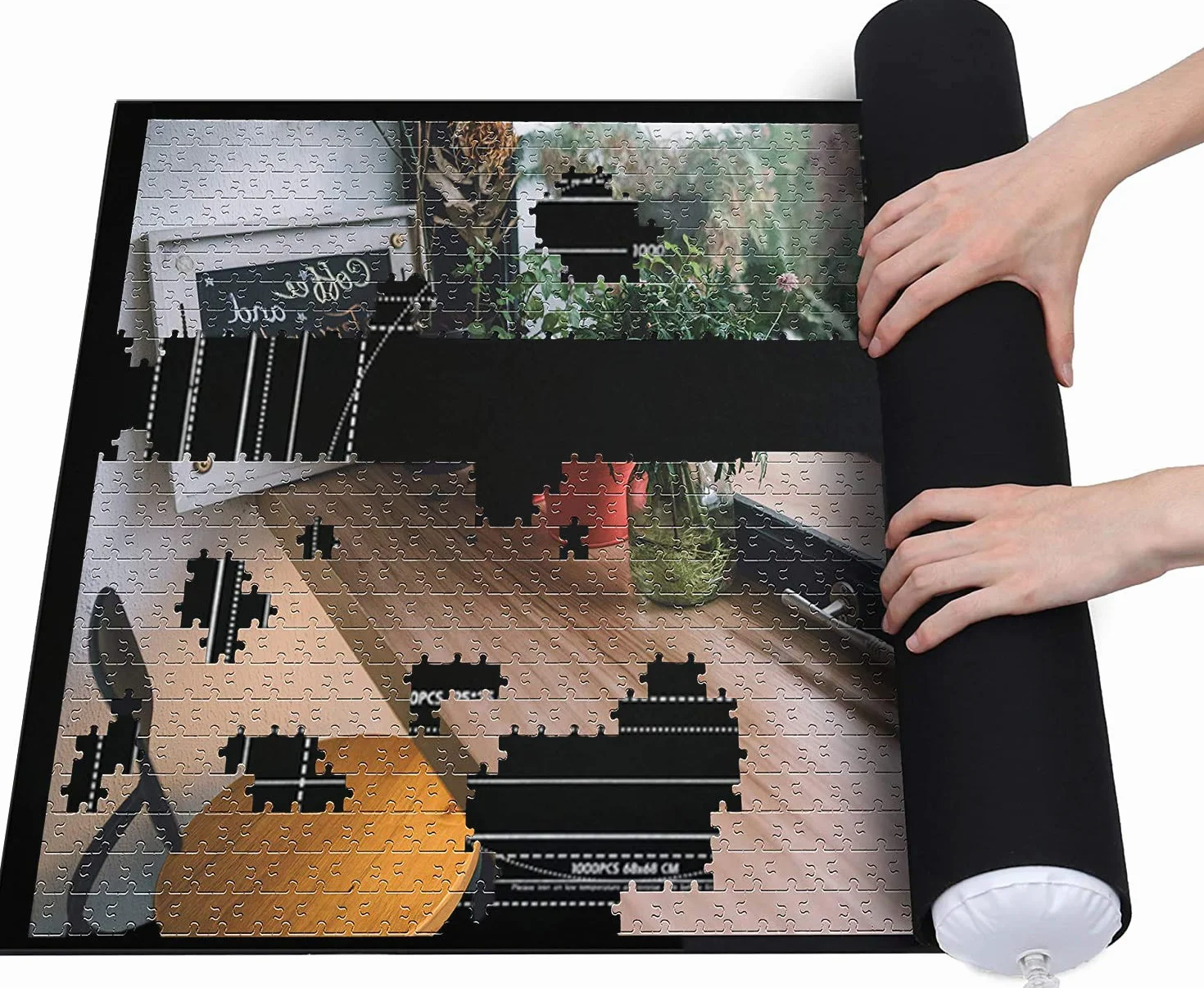 Tapete Puzzle 2000 Piezas,Tapiz Puzzle Enrollable,80 * 120CM para 1000 1500 2000 Piezas,con 4 Clasificadores