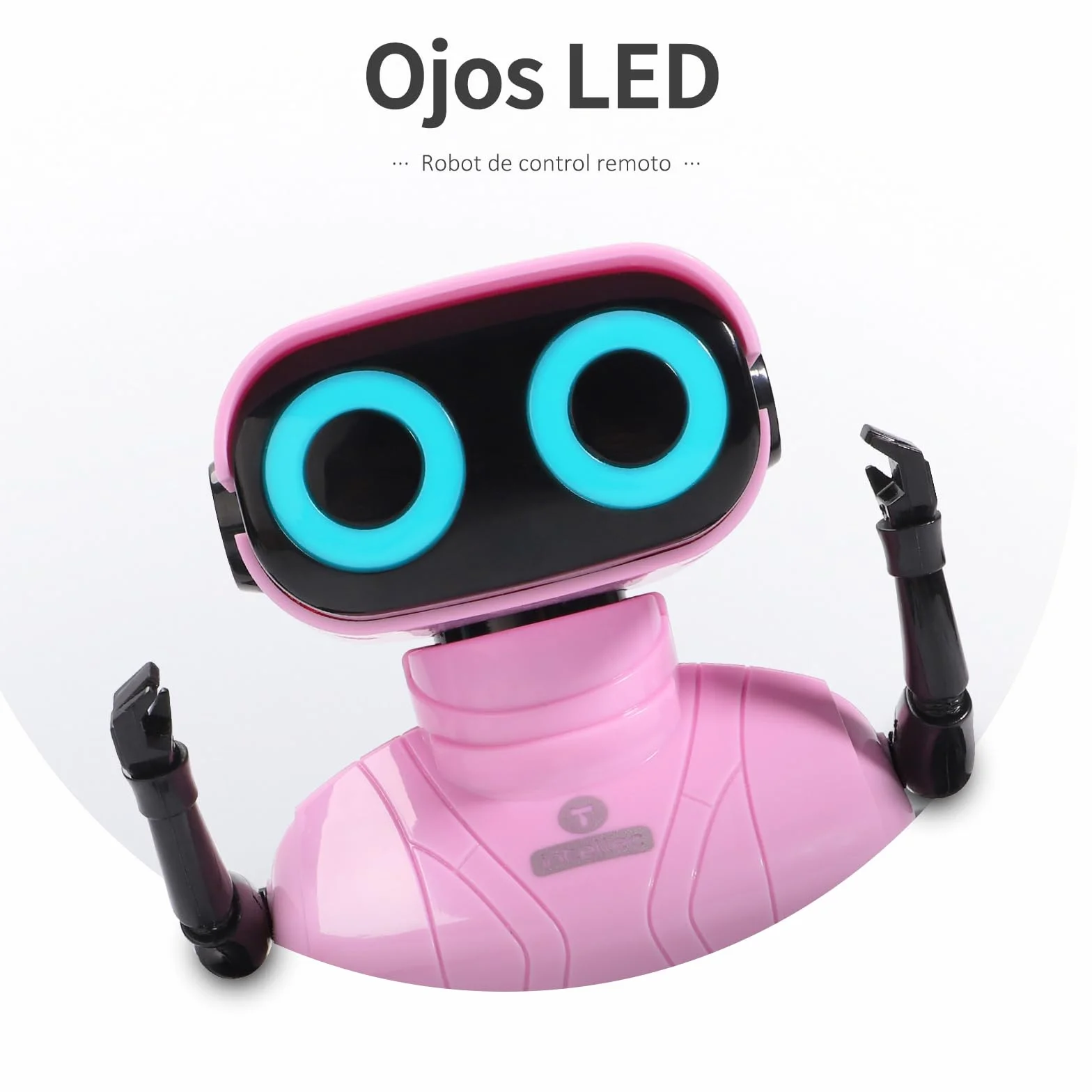 GILOBABY Robot Juguete, Control Remoto de 2,4 GHz Robots para Niños con Ojos LED, Brazos Flexibles, Sonido y Baile, Juego Educativo Regalo de Cumpleaños para Niños y Niñas más de 3 años (Rosa)