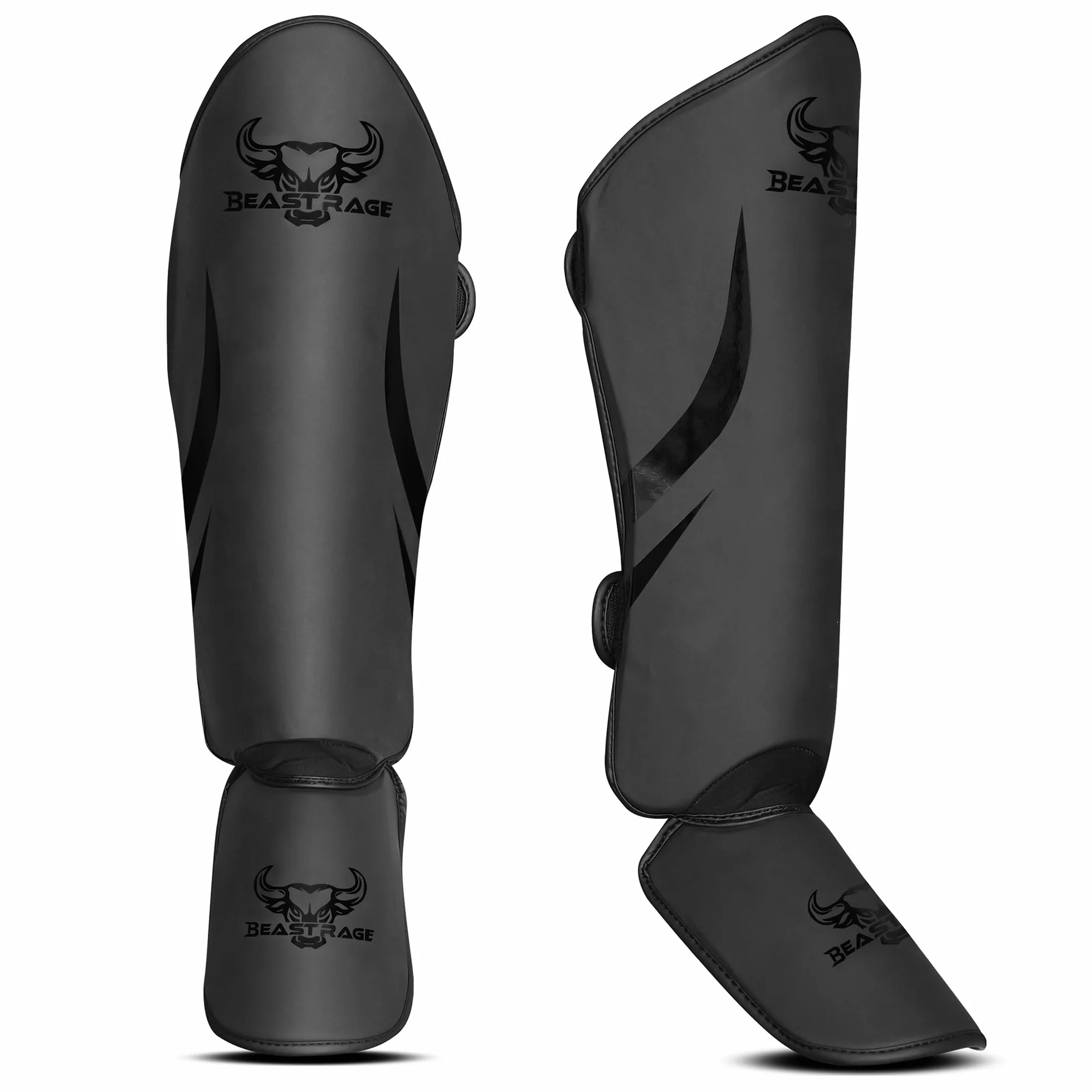 Bestia Rage Protector Tibias Muay Thai MMA Kickboxing Artes Marciales Ajustable Alto Impacto