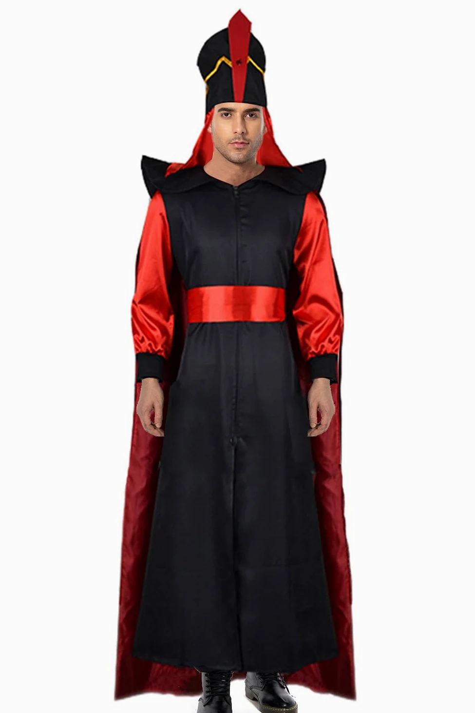 Disfraz de Jafar para hombre, disfraz de mago de villano, disfraz de Halloween, uniforme de lujo