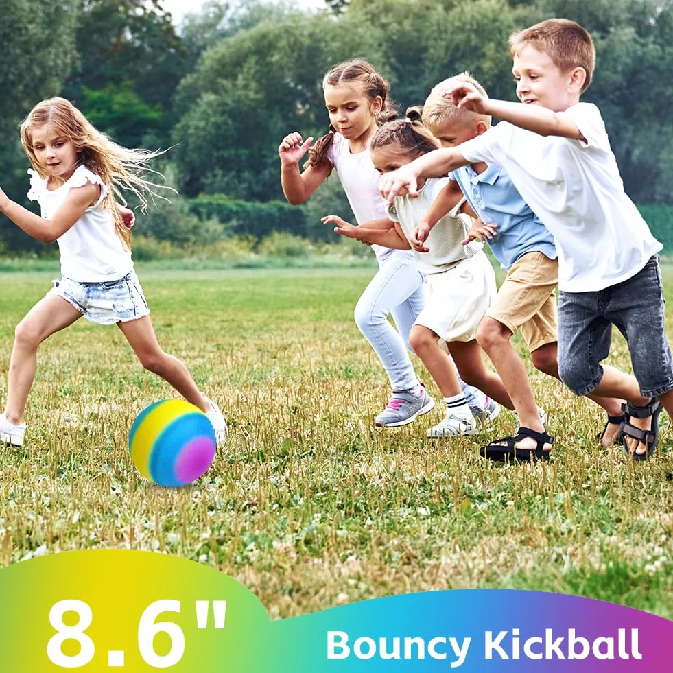 OSDUE Bola Arcoiris Pelota De Inflable, Pelotas de PVC Juguete Pelota Hinchable, Pelota de Playa de 8.6 Pulgadas Balones de Agua Bola de Juego Balon Interior y Exterior (Azul-Violeta)