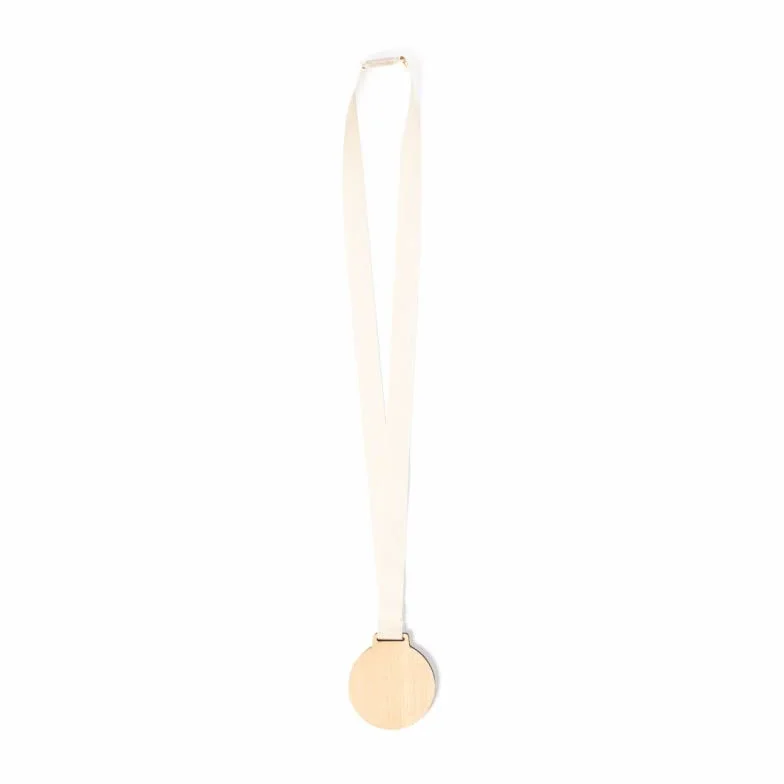 Medallas de Madera con Cordon de Algodon 10 Piezas