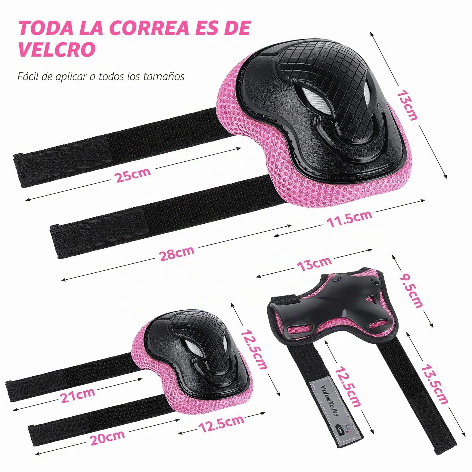 Rodilleras y Coderas para Patines en Linea, Ciclismo para Niña y Niño