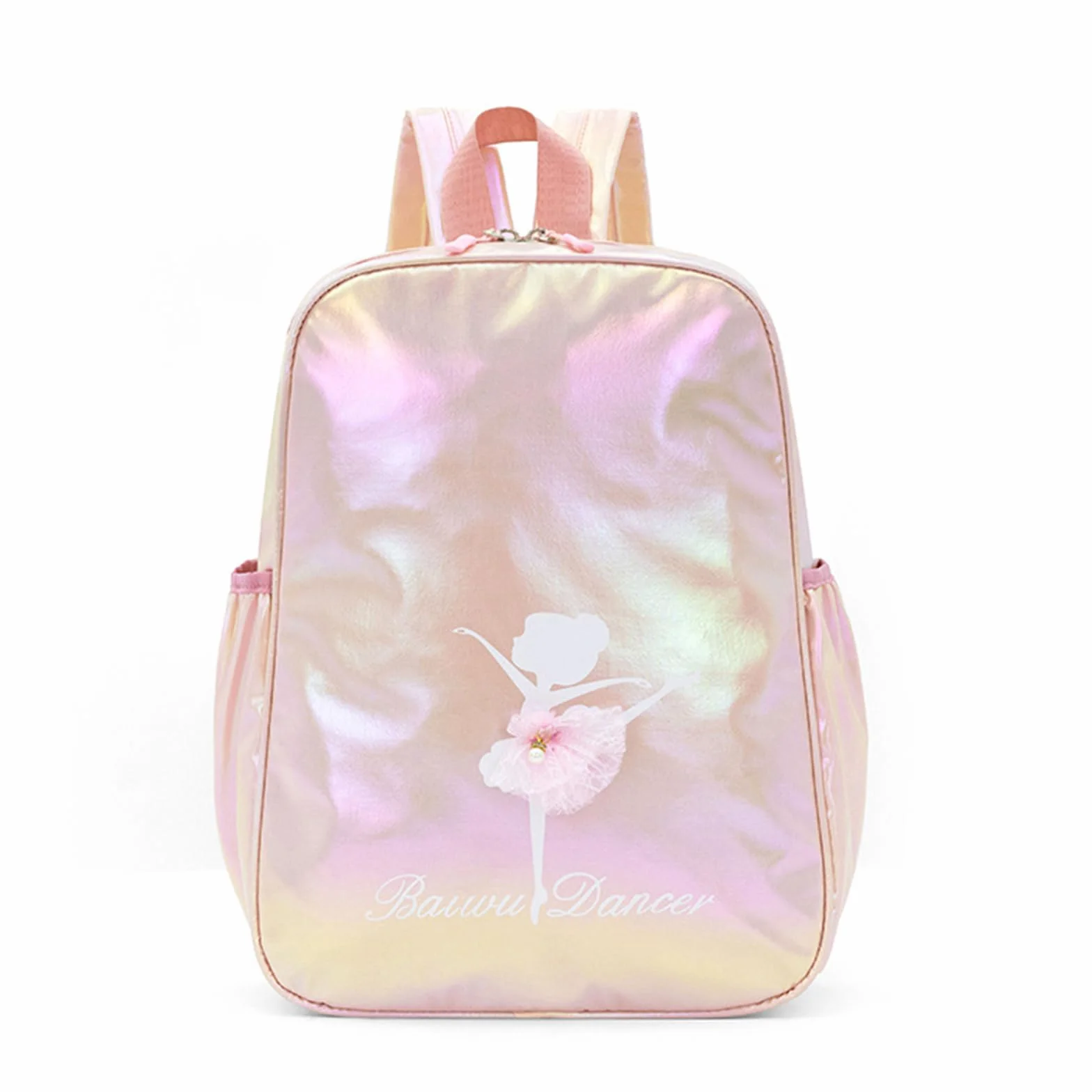 Bolsa de Ballet Láser Rosa Mochila de Bailarina para Niños Almacenamiento de Ropa y Zapatos
