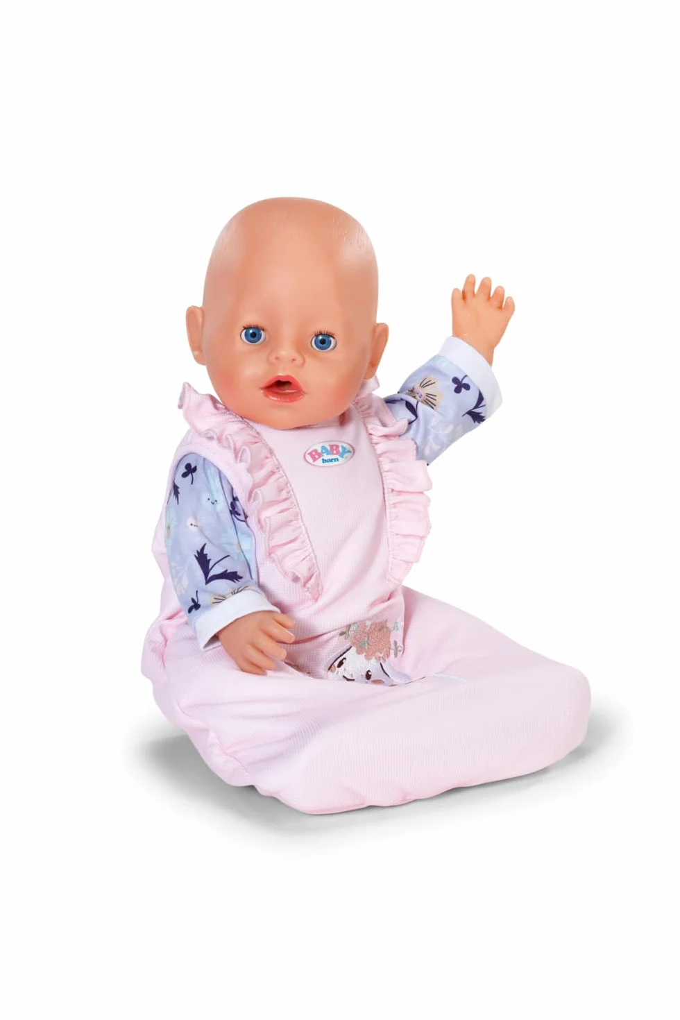 Baby Born Saco de dormir – Saco rosa para muñecas con volantes & cierre de velcro – Accesorio para muñecas – Adecuado para muñecas de 36 cm & 43 cm