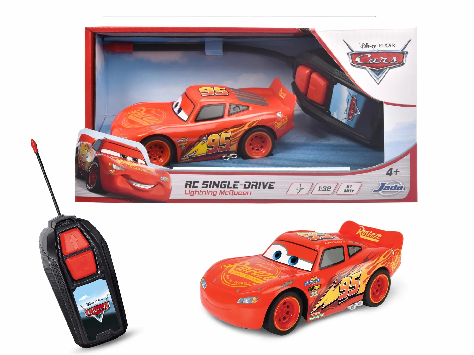 Dickie Toys Rayo McQueen Coche RC Control Remoto Escala Monocanal para Niños 3+ Años Multicolor
