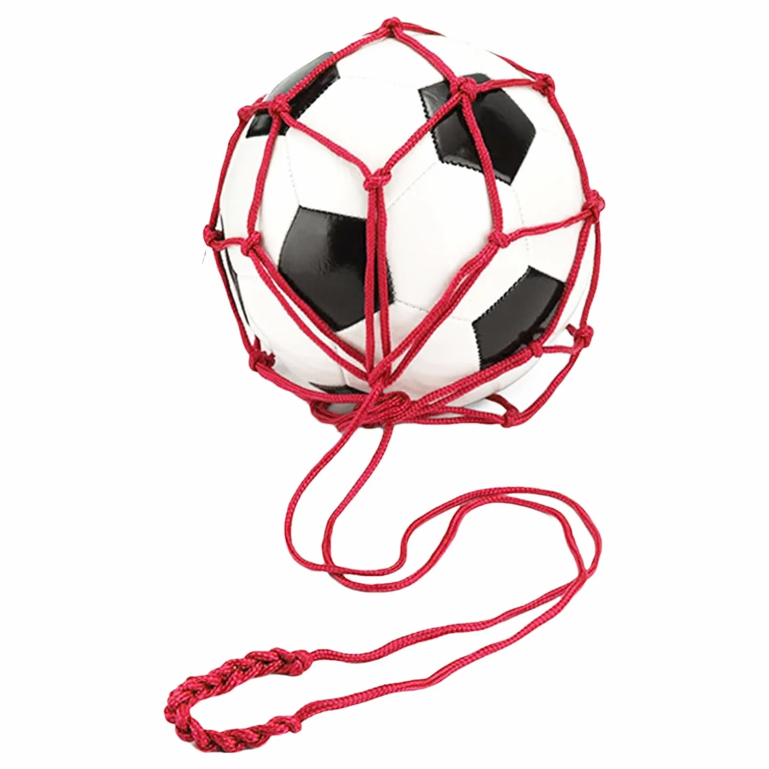 Malla para balones de fútbol con cordón, almacenamiento de voleibol, portador de una sola pelota