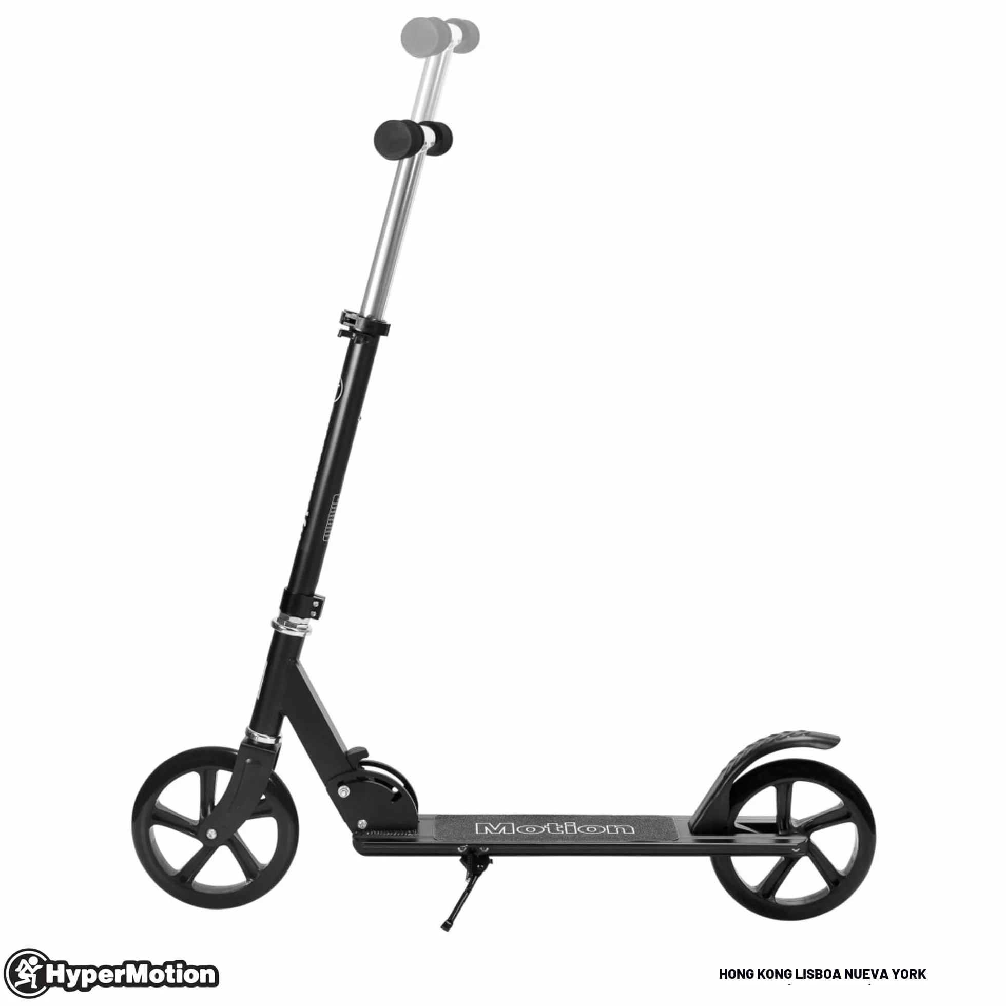 HyperMotion Patinete para Adultos, 3,2kg de Ruedas Grandes 200mm, Carga Máxima de 100kg, Scooter con Manillar Ajustable y ABEC-7, Patinete Plegable y Antideslizante Rockster