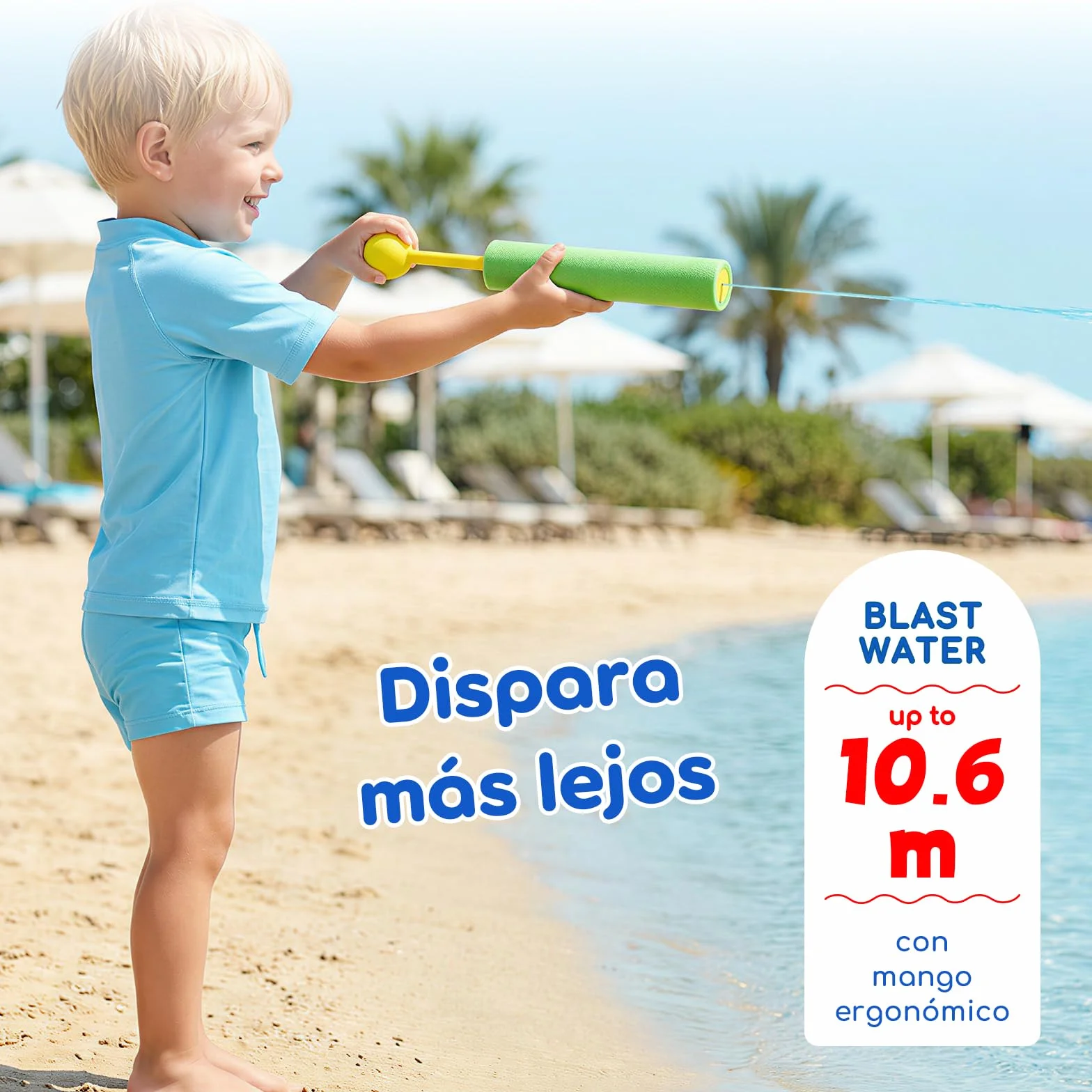 Lehoo Castle Pistola de Agua Pack 12 Espuma para Niños Juguete Agua Piscina Playa Jardín Verano