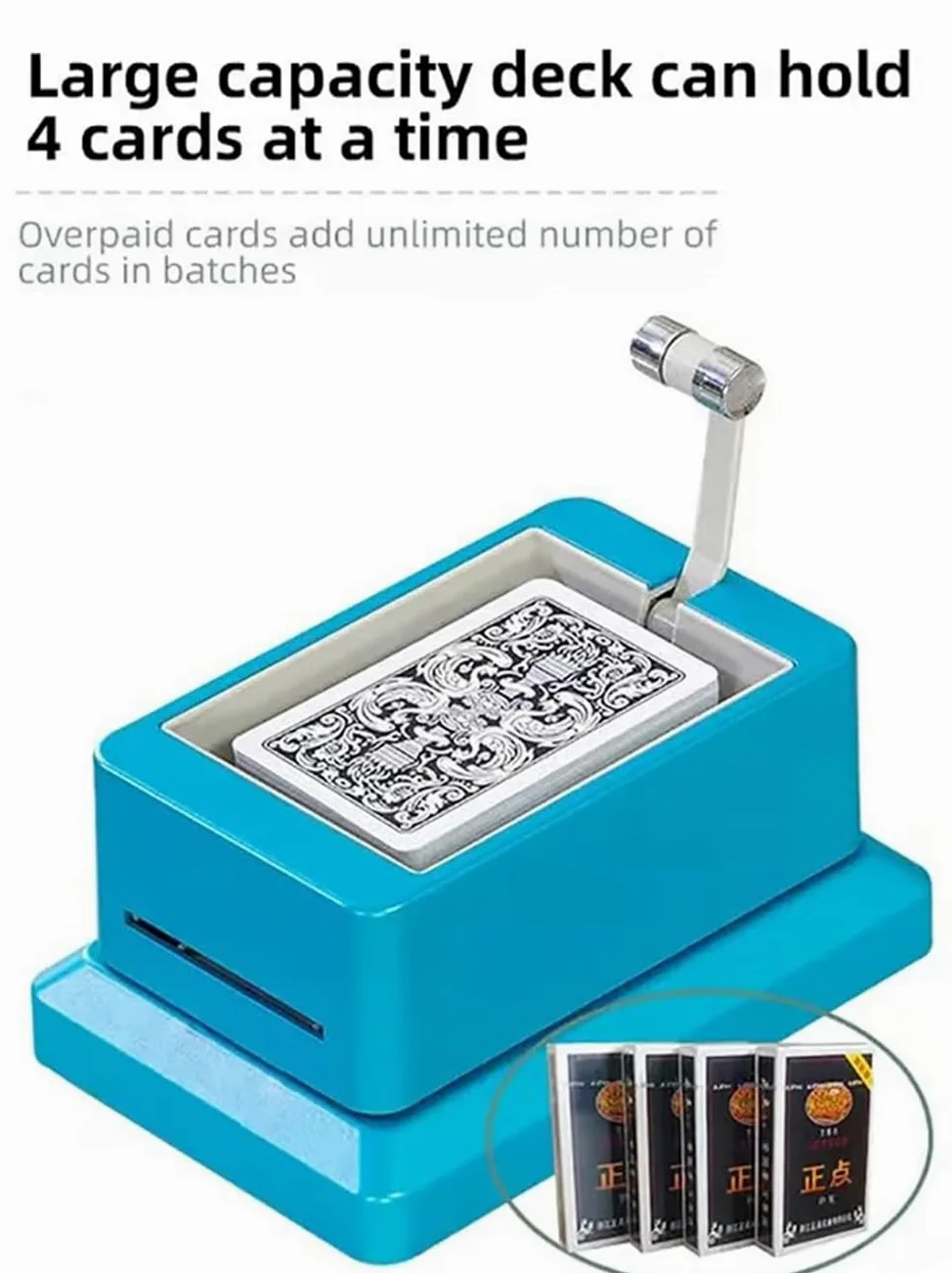 Distribuidor de Cartas Automático Inteligente, Repartidor de Cartas Giratorio, Máquina Automática de Repartidor de Cartas de Póquer para 1-8 Jugadores