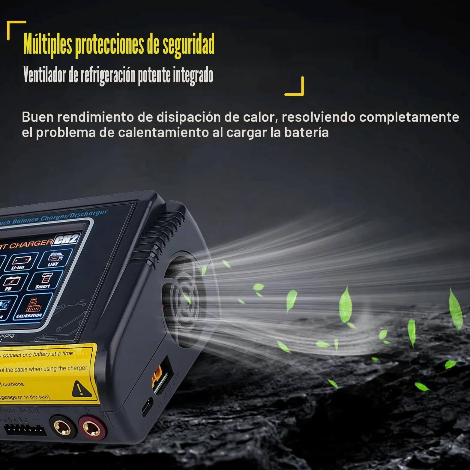 Cargador baterias Coche con equilibrador batería Cargador Dual CC/CA 11-18V 240W CA 100-240V 150W Detección Auto LiPo/Lilon/Life/NiMH/Ni/PB/NiMH Pantalla táctil LCD de 3,2 Pulgadas 10A (T240)