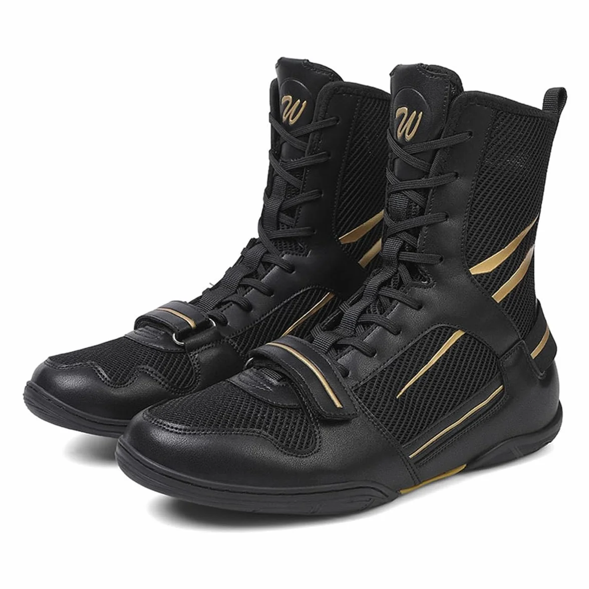 Zapatos Deportivos de Boxeo Transpirables de Malla Caña Alta para Hombre y Mujer