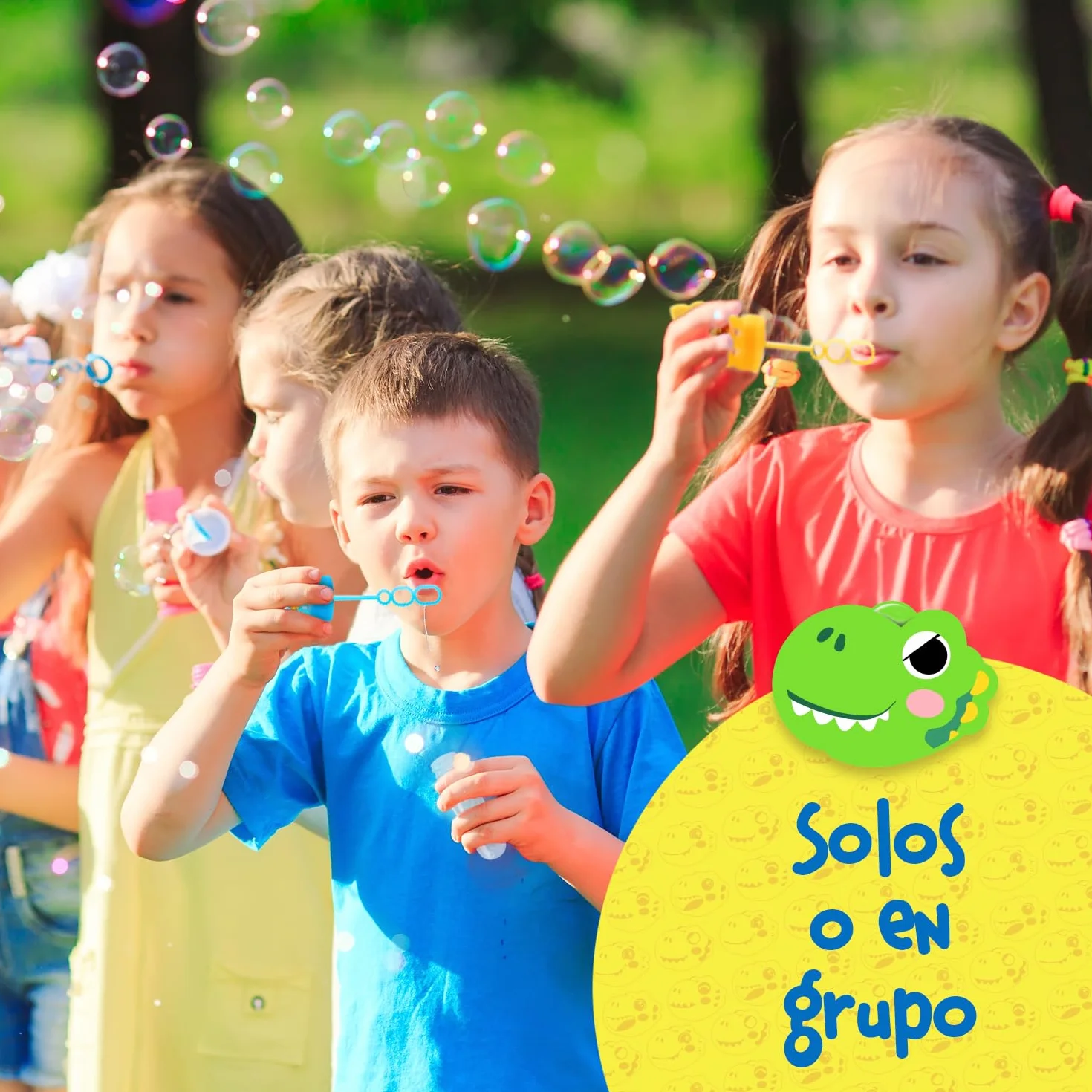 Magicat Juego de 24 pompas de jabón XXL para niños, juego de 24 pompas de jabón con divertidas asas de dinosaurio, obsequios para cumpleaños infantiles, burbujas de jabón líquidas de 30 ml, pompas de