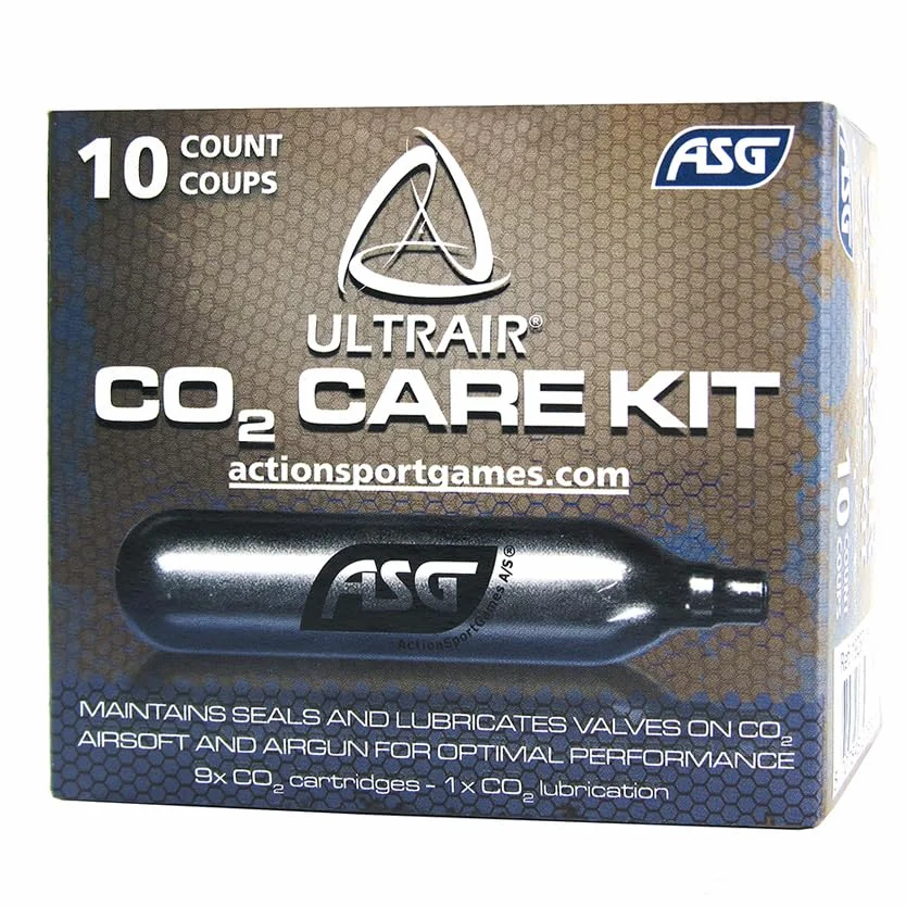 Pack de 10 bombonas de CO2 con lubricante para pistolas de airsoft
